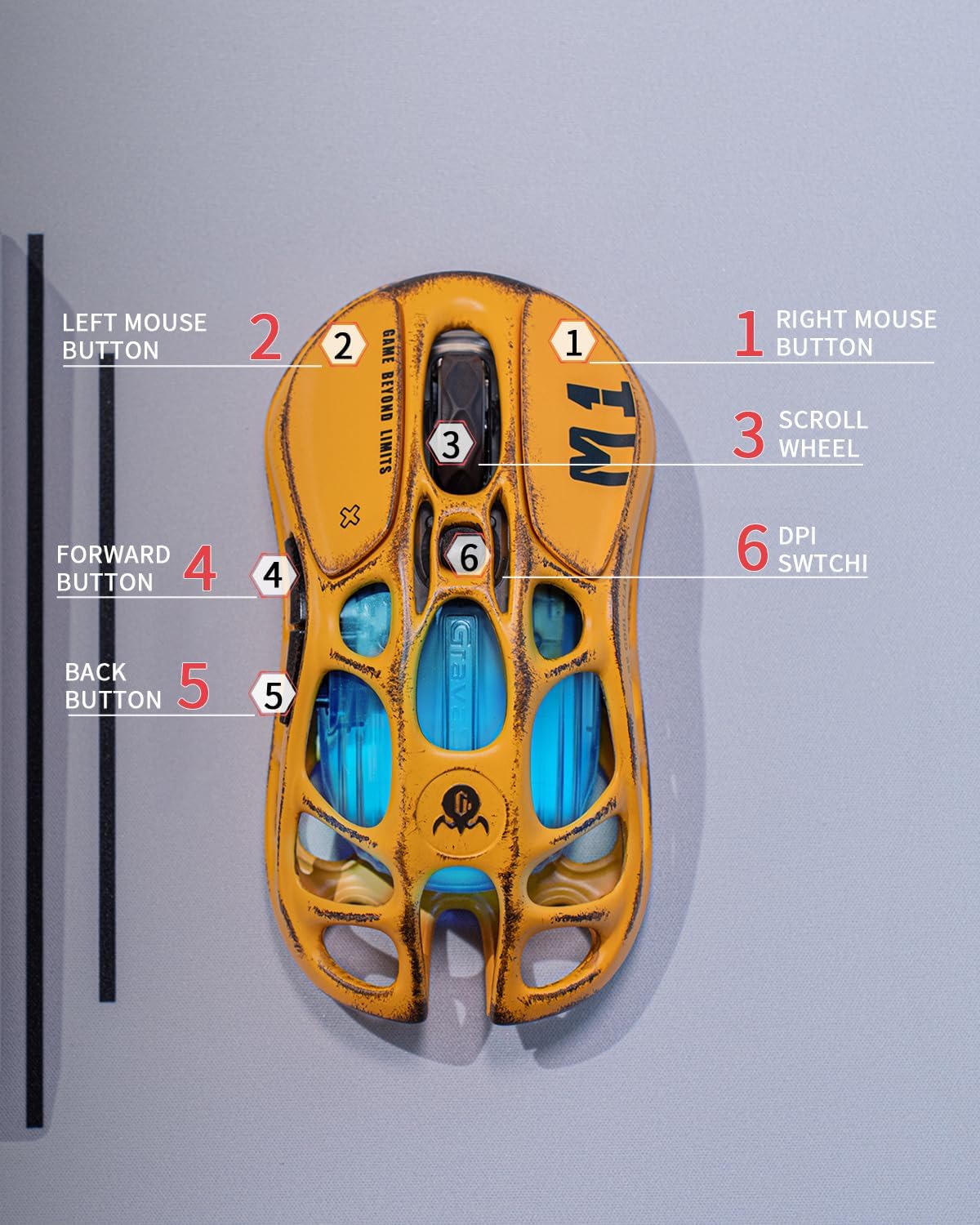 Thumbnail 3 de GravaStar Mercury M1 Pro Kabellos Gaming-Maus (Magnesium), 26.000 DPI, PAW3395DM