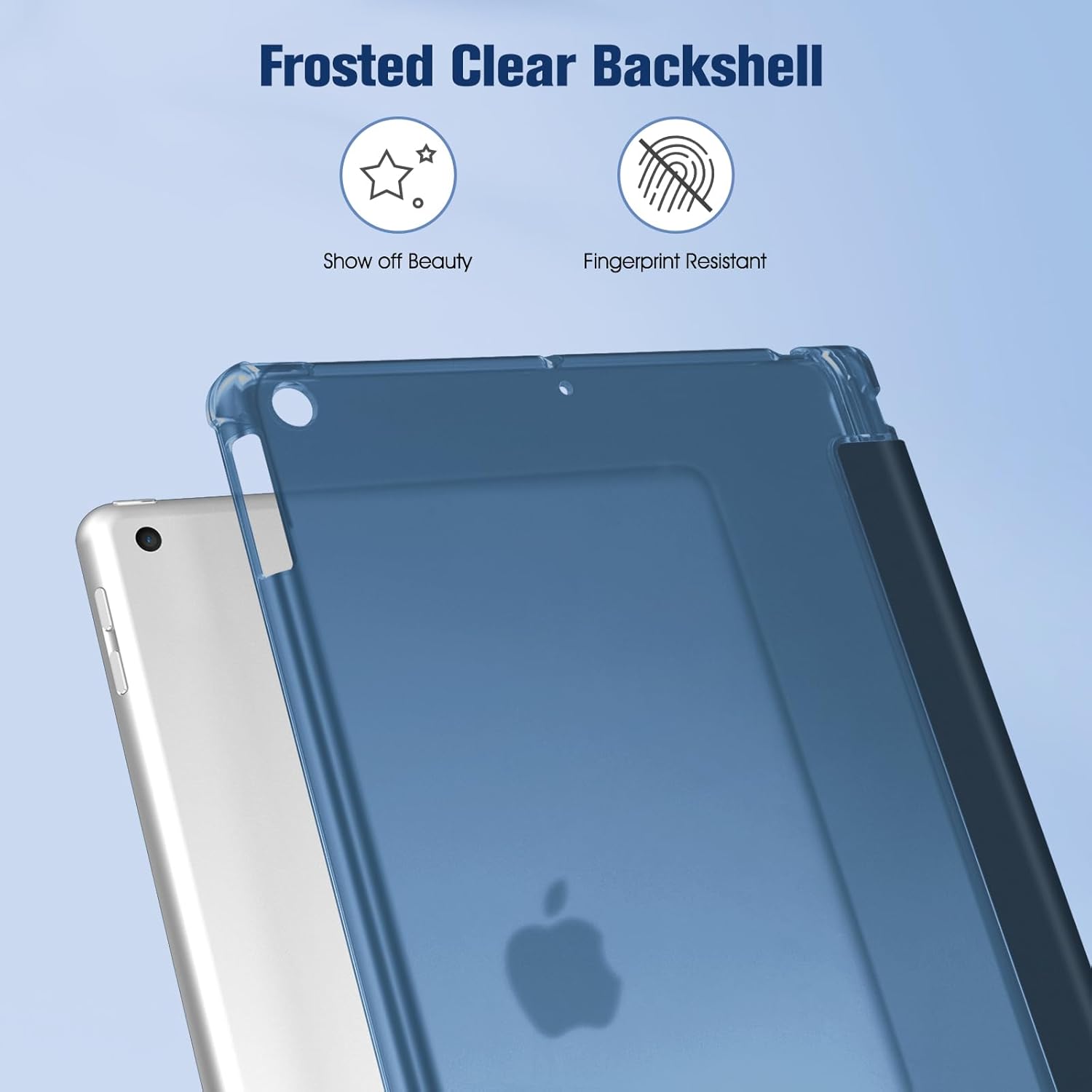 Thumbnail 4 de FINTIE Hülle für iPad 9. Generation 10,2 Zoll (2019–2021) – ultradünn, transparenter Rückseite, Stifthalter, Marineblau
