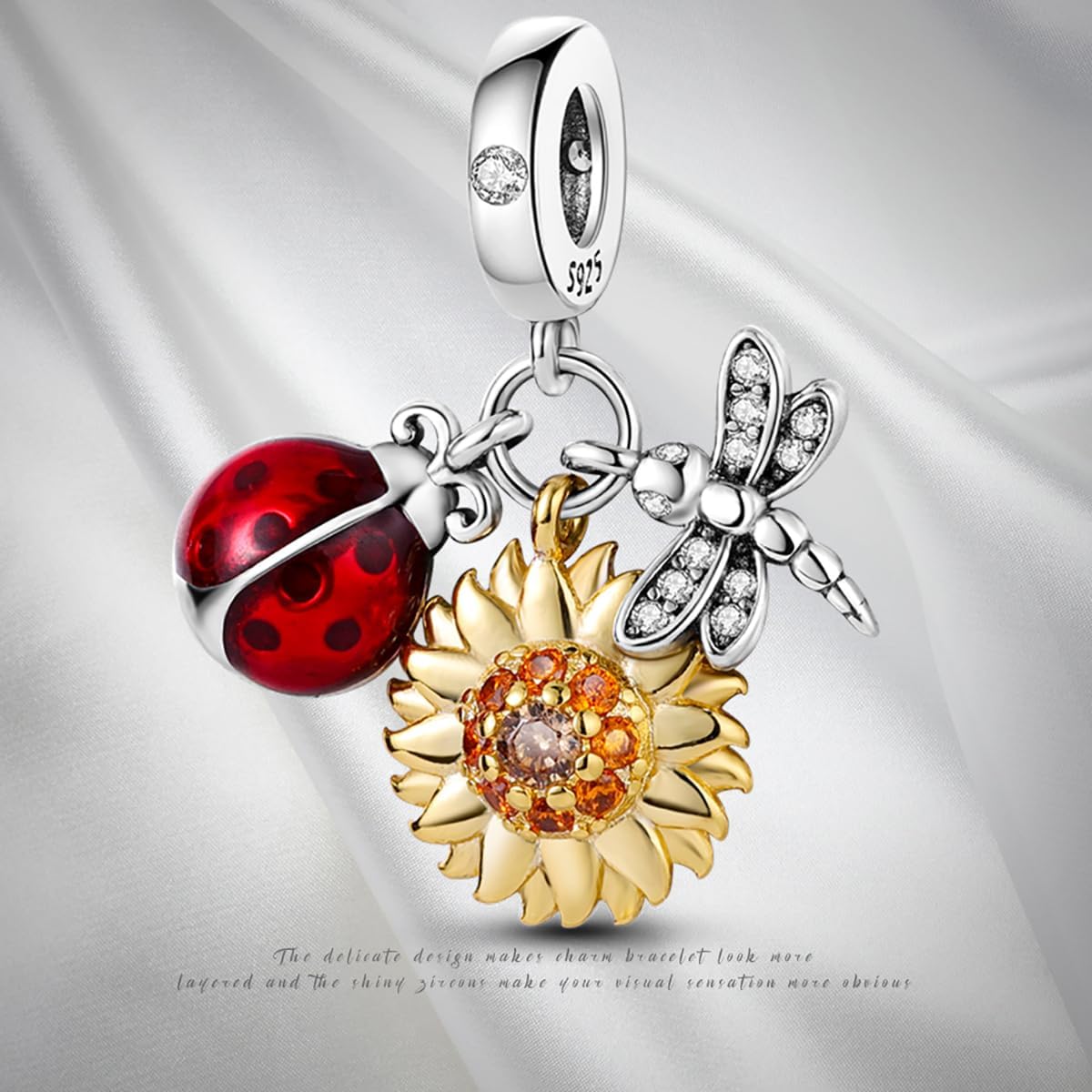 Thumbnail 3 de LNQOBU Hand der Fatima Charms Anhänger aus 925 Sterlingsilber für Armband & Kette – mit Lochgröße ca. 4,5–5 mm