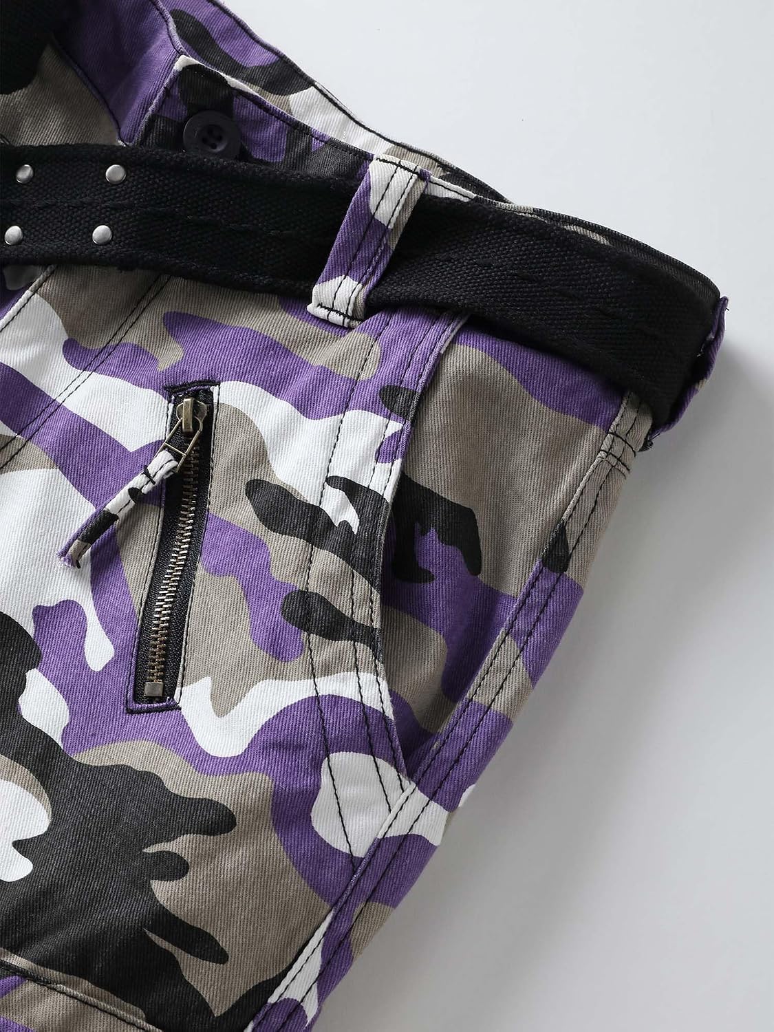 Detalle 2 de AKHIKING Men's Camo Cargo Pants 8 Pockets
