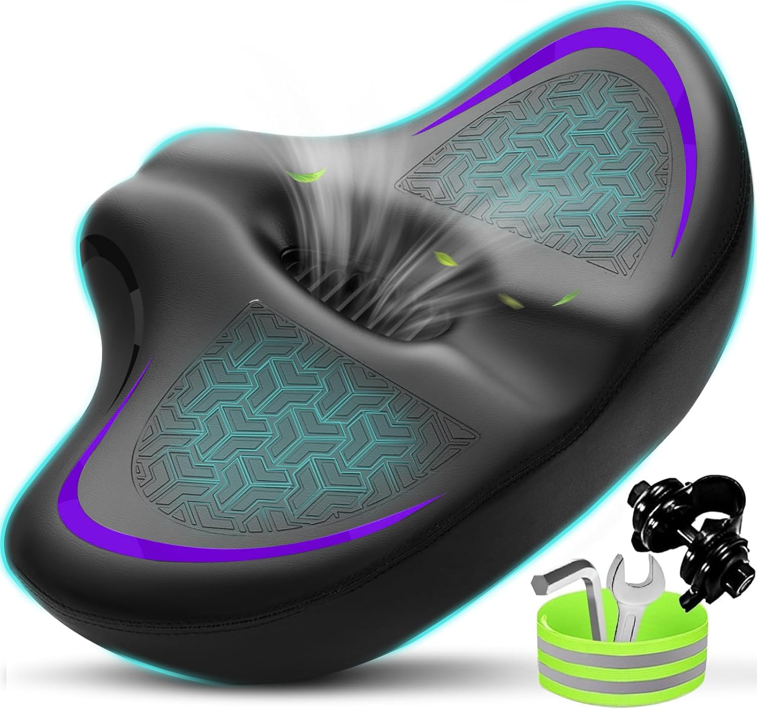 Detalle de Twomaples Noseless Bike Seat Cushion with Memory Foam