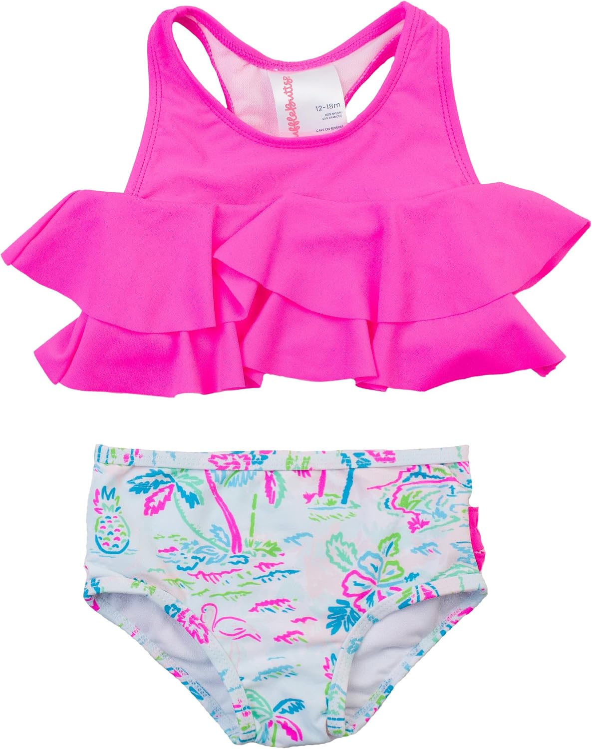 Detalle de RuffleButts Girls' Bikini Swimsuit, UPF 50+