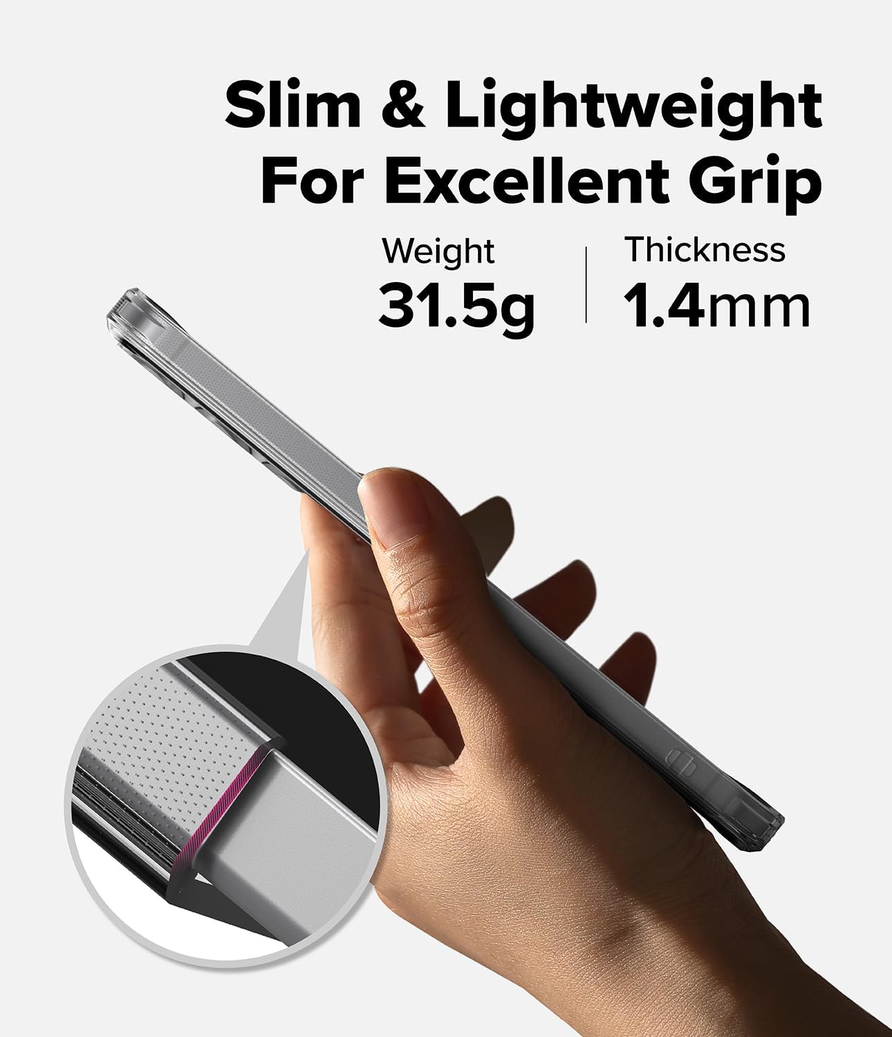 Detalle de Ringke Fusion for Samsung Galaxy S25 FE Case – Anti-Fingerprint Frosted Back, Slim Translucent with Shockproof Bumper
