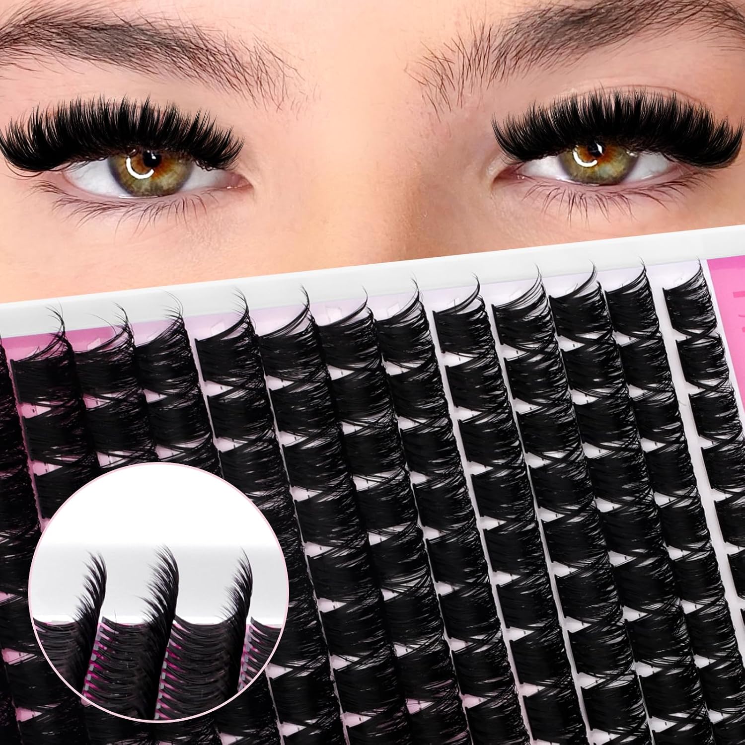 Detalle de FADLASH 200D Fluffy Lash Clusters, D Curl, 12–18 mm