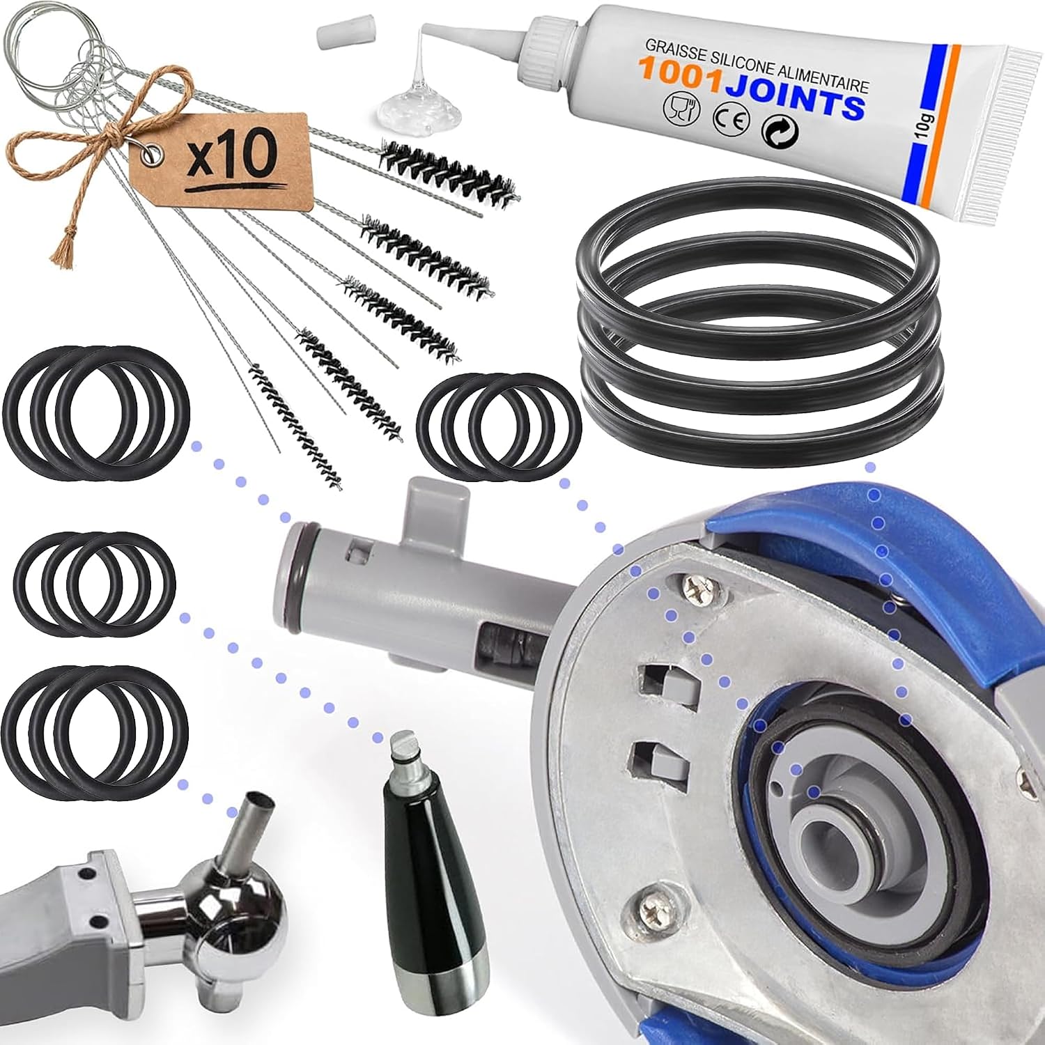 Thumbnail 2 de Lot de 2 Kits 5 Joints d'Étanchéité pour PerfectDraft HD3600–HD3720 — + Kit Nettoyage