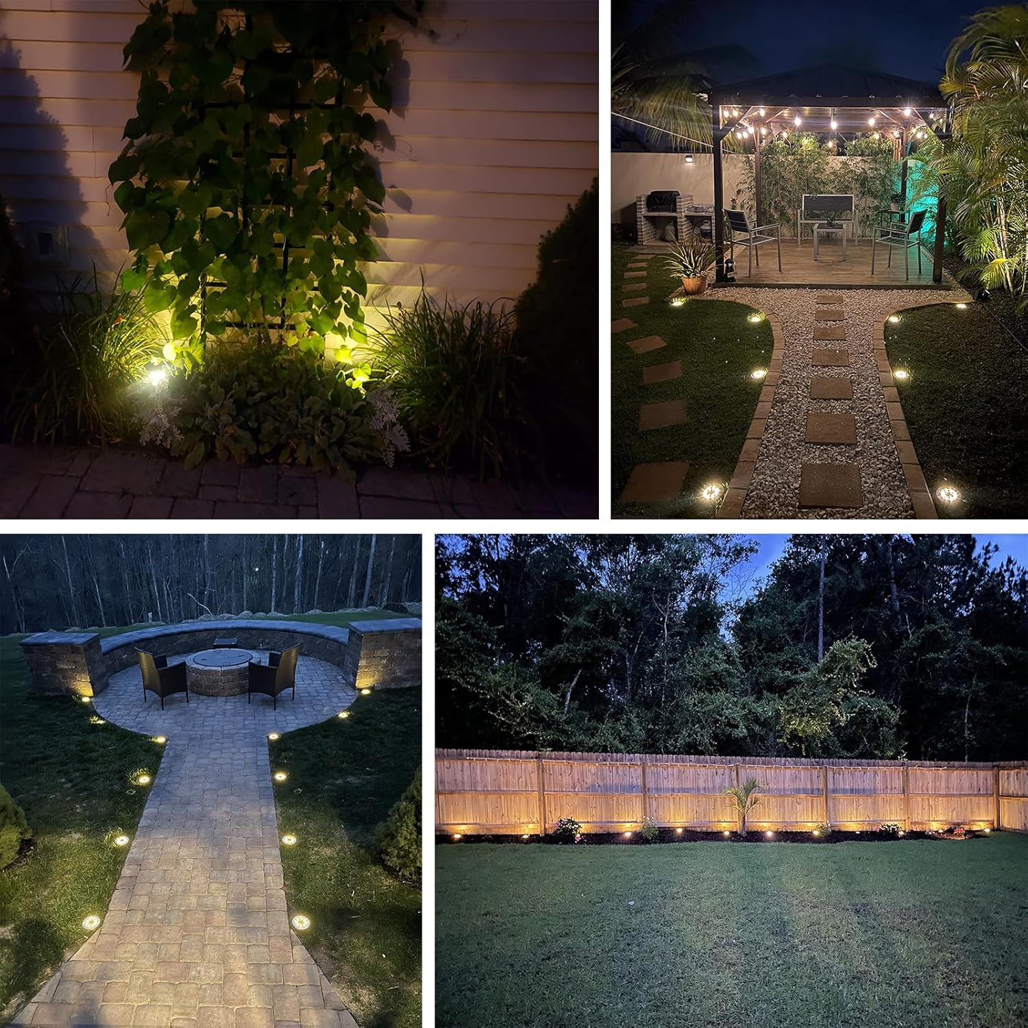 Detalle de Solar ground lights 8 pack for gardens