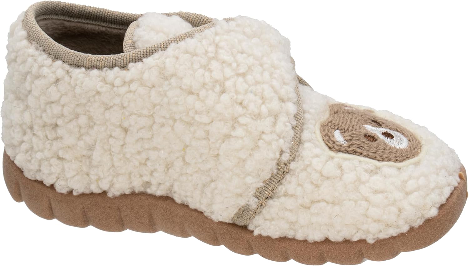 Detalle 2 de Fischer Markenschuh Unisex Baby FlexiHausschuh – Weicher Teddy-Lauflernschuh