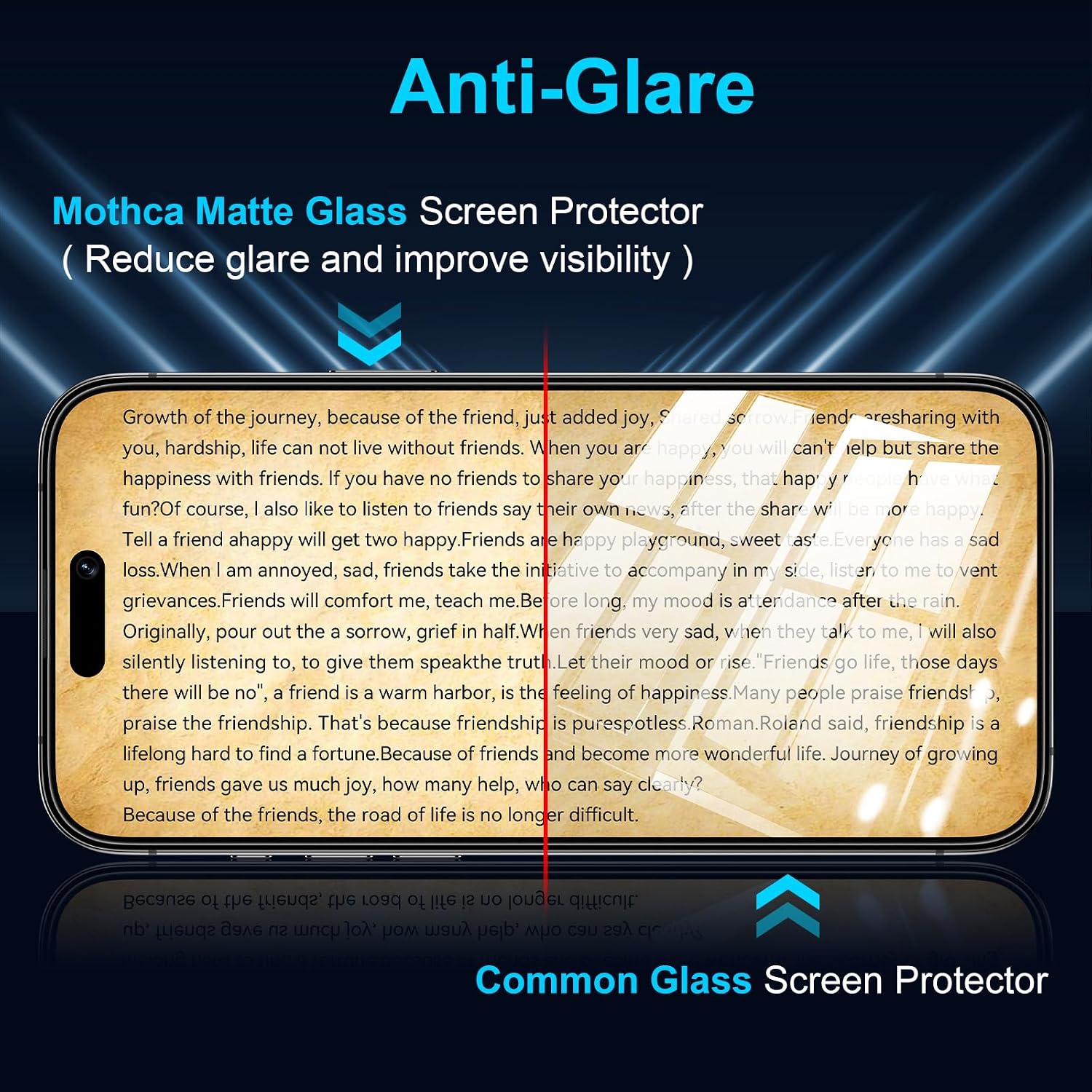 Detalle de Mothca matte Displayschutzfolie für iPhone 17 Pro Max / 16 Pro Max (6,9 Zoll) – 2er Pack mit Quick-Fix Rahmen