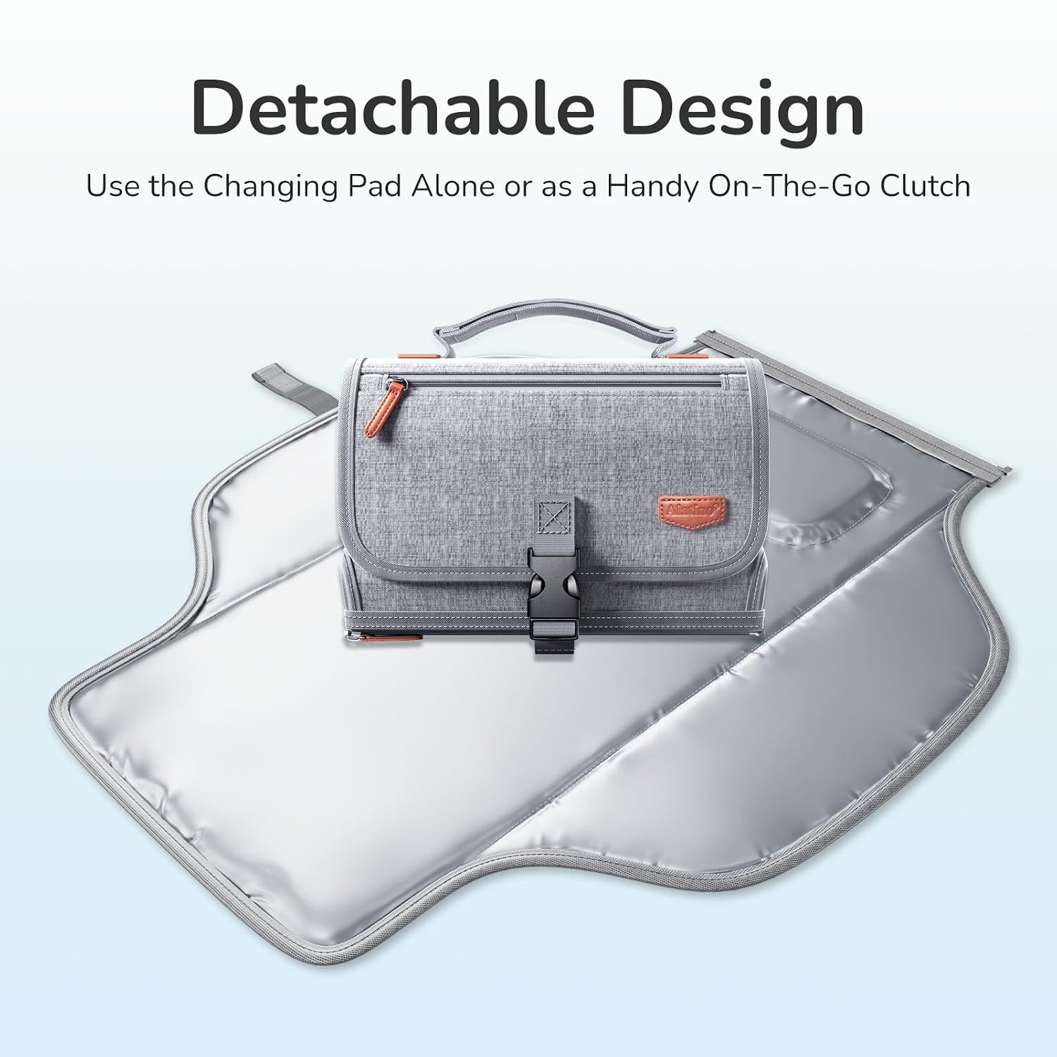 Thumbnail 6 de Alatino Portable Diaper Changing Pad, 25 x 22-Inch, Gray, Waterproof