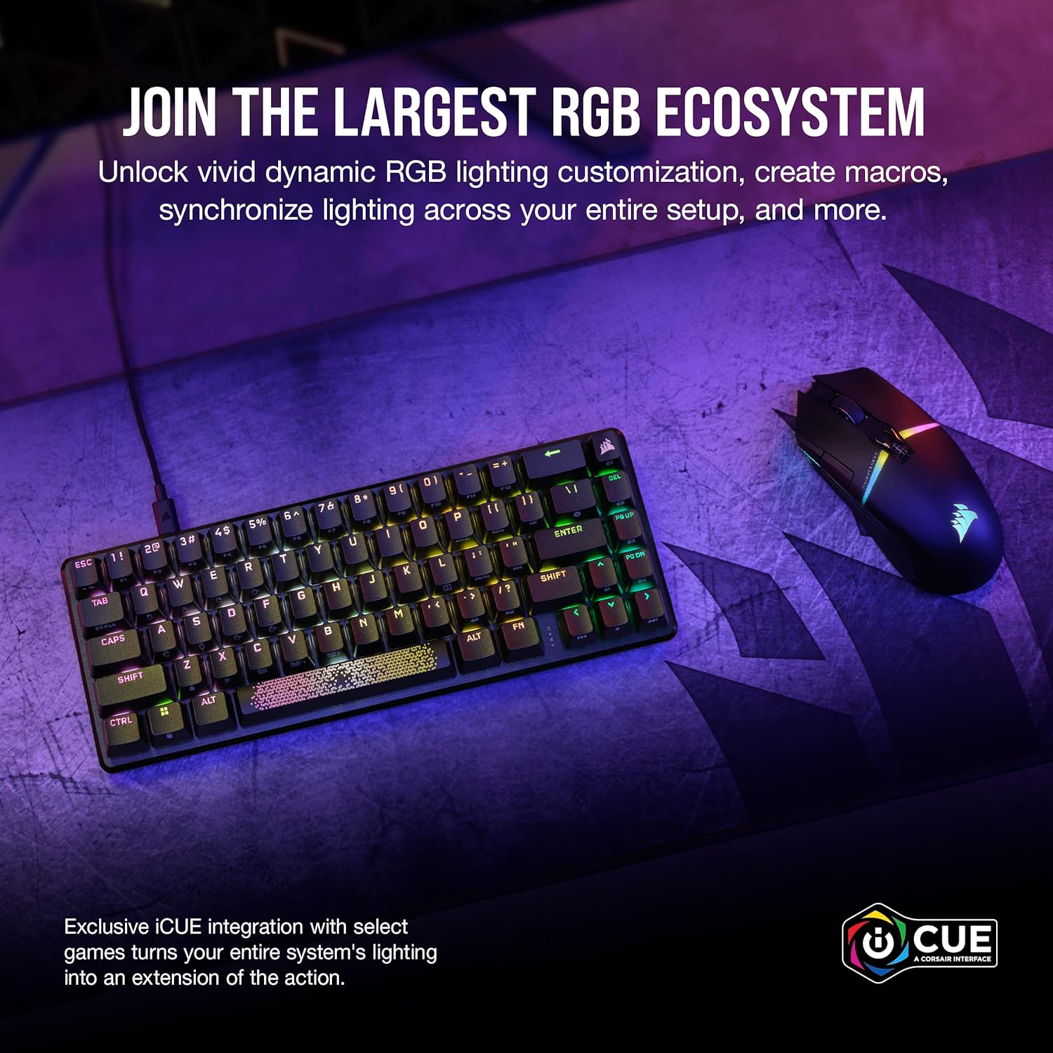 Thumbnail 5 de Corsair K65 PRO MINI RGB 65% Optical-Mechanical Keyboard (UK Layout)