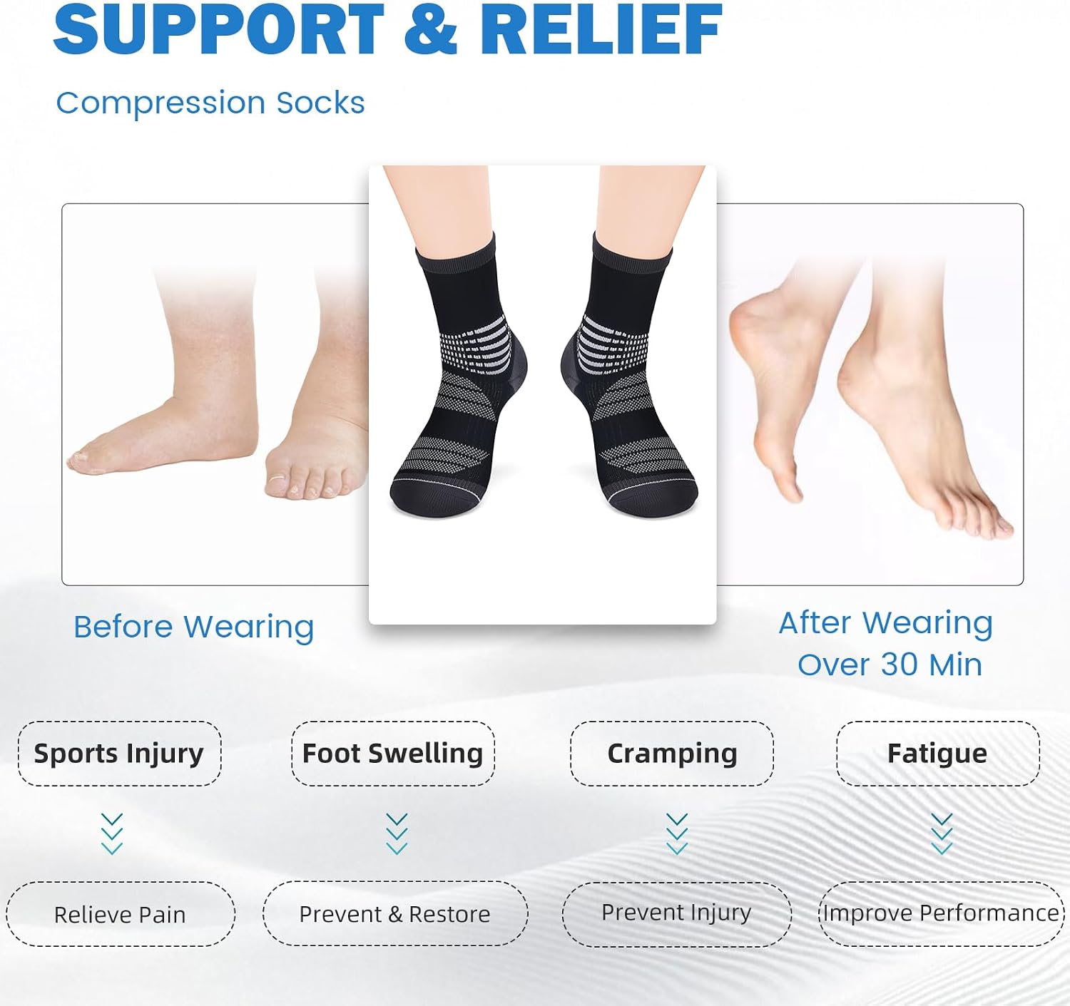 Thumbnail 4 de IRAMY Crew Compression Socks
