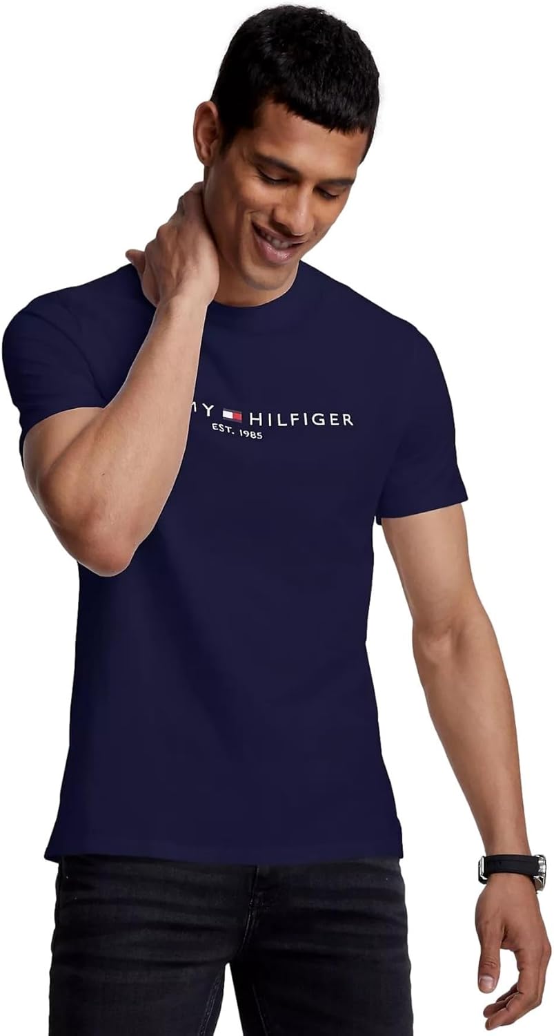 Thumbnail 6 de Tommy Hilfiger Herren T-Shirt Kurzarm Core Tommy Logo Rundhalsausschnitt
