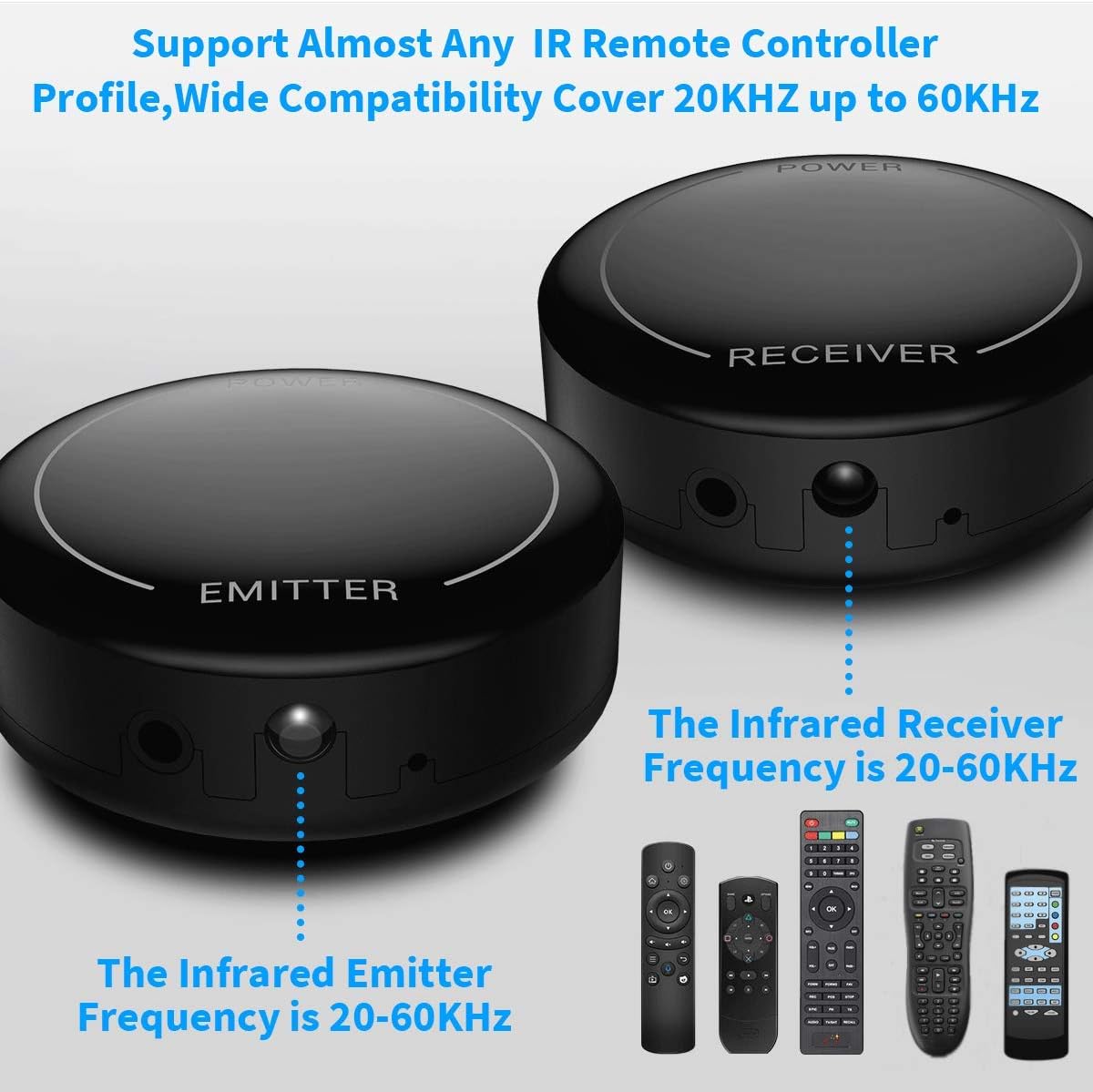 Detalle de Fourair Infrared Wireless IR Repeater: Long Range (500 Feet) IR Extender Kit