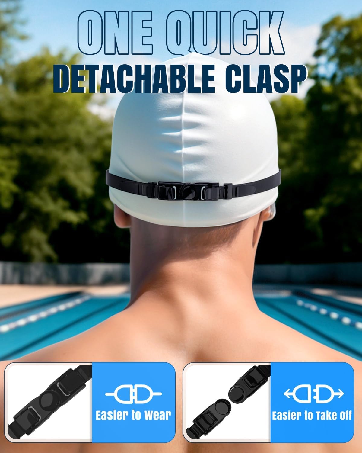 Detalle de Rantizon Swim Goggles 2 Pack: 180° Panoramic View, Anti-Fog & UV Protection