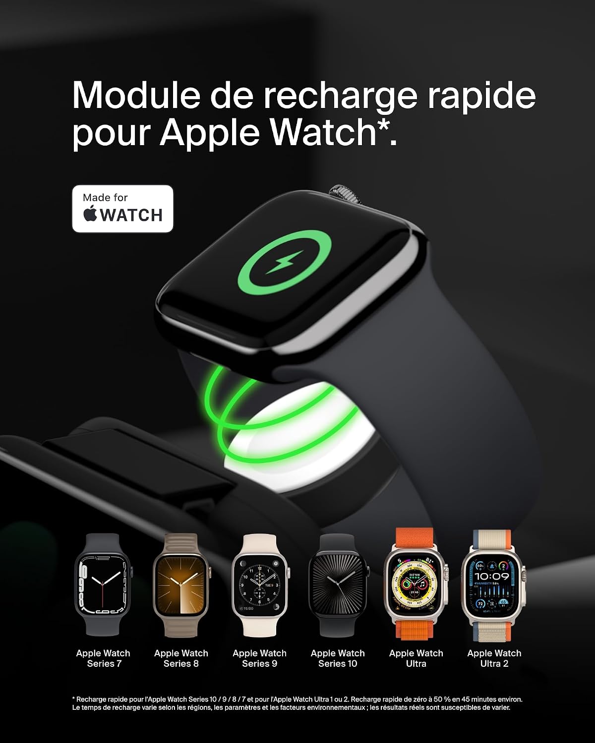 Detalle 2 de Belkin BoostCharge Pro Station de Recharge aimantée 3-en-1 – Charge rapide et portable pour iPhone, Apple Watch et AirPods