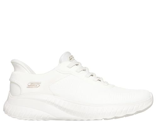 Detalle 2 de Skechers Damen Bobs Squad Chaos Current Muse Slip-In Sneaker – Off White Textile (EU 39.5)