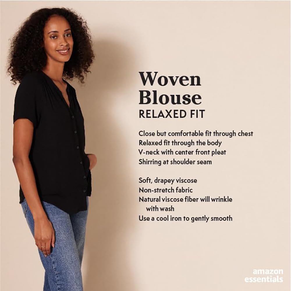 Detalle 2 de Women’s Relaxed-Fit V Neck Woven Blouse
