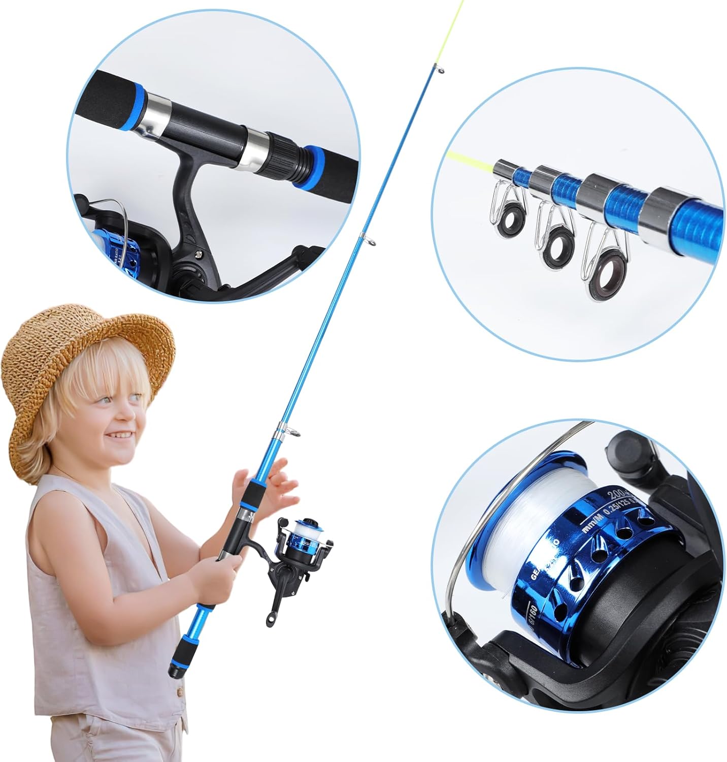 Thumbnail 5 de Axrye Kids Fishing Pole with Spinning Reels – Lightweight Telescopic Rod Set for Youth