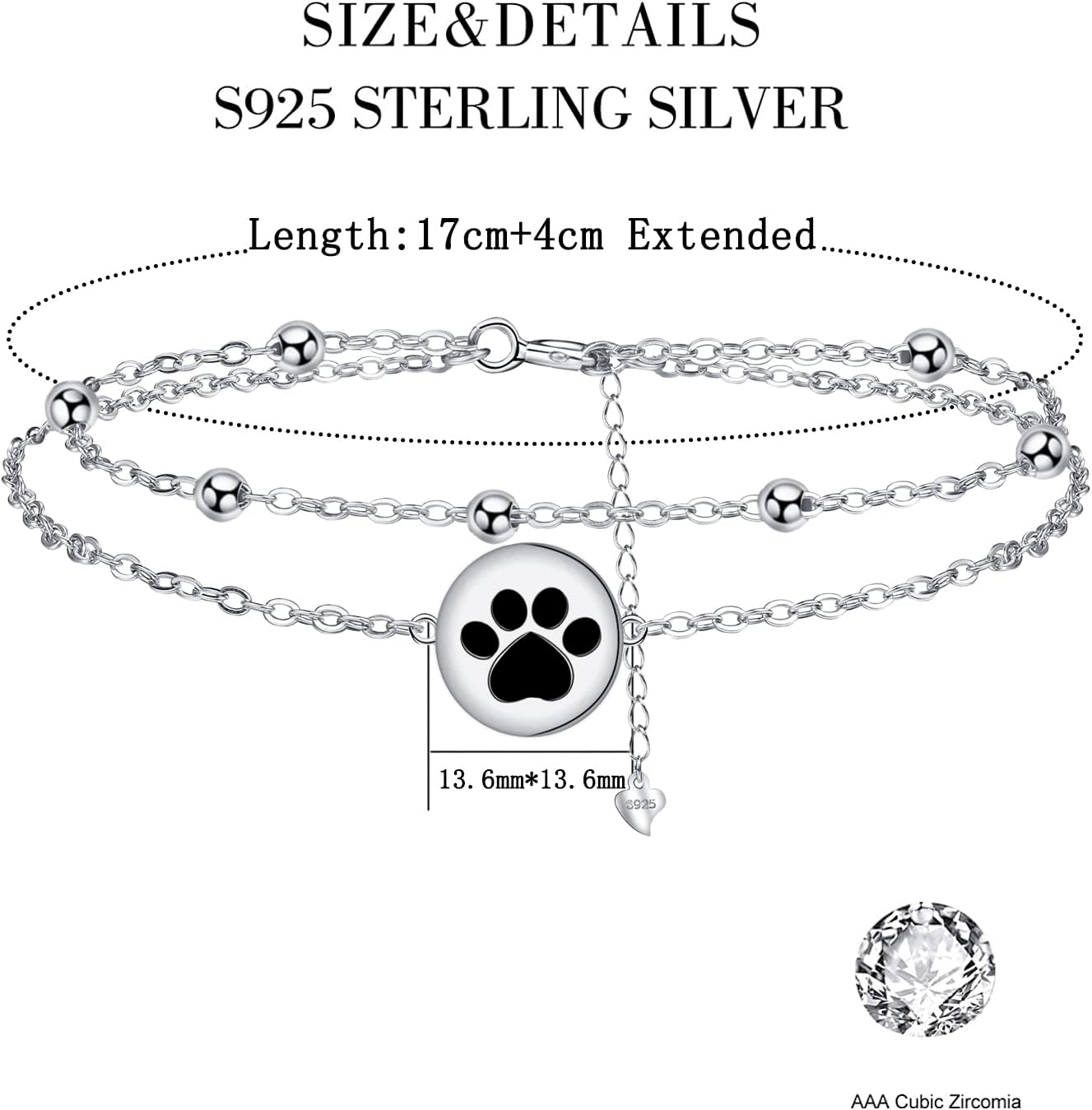 Detalle de J.MUEN Damen Armband 925 Silber đ