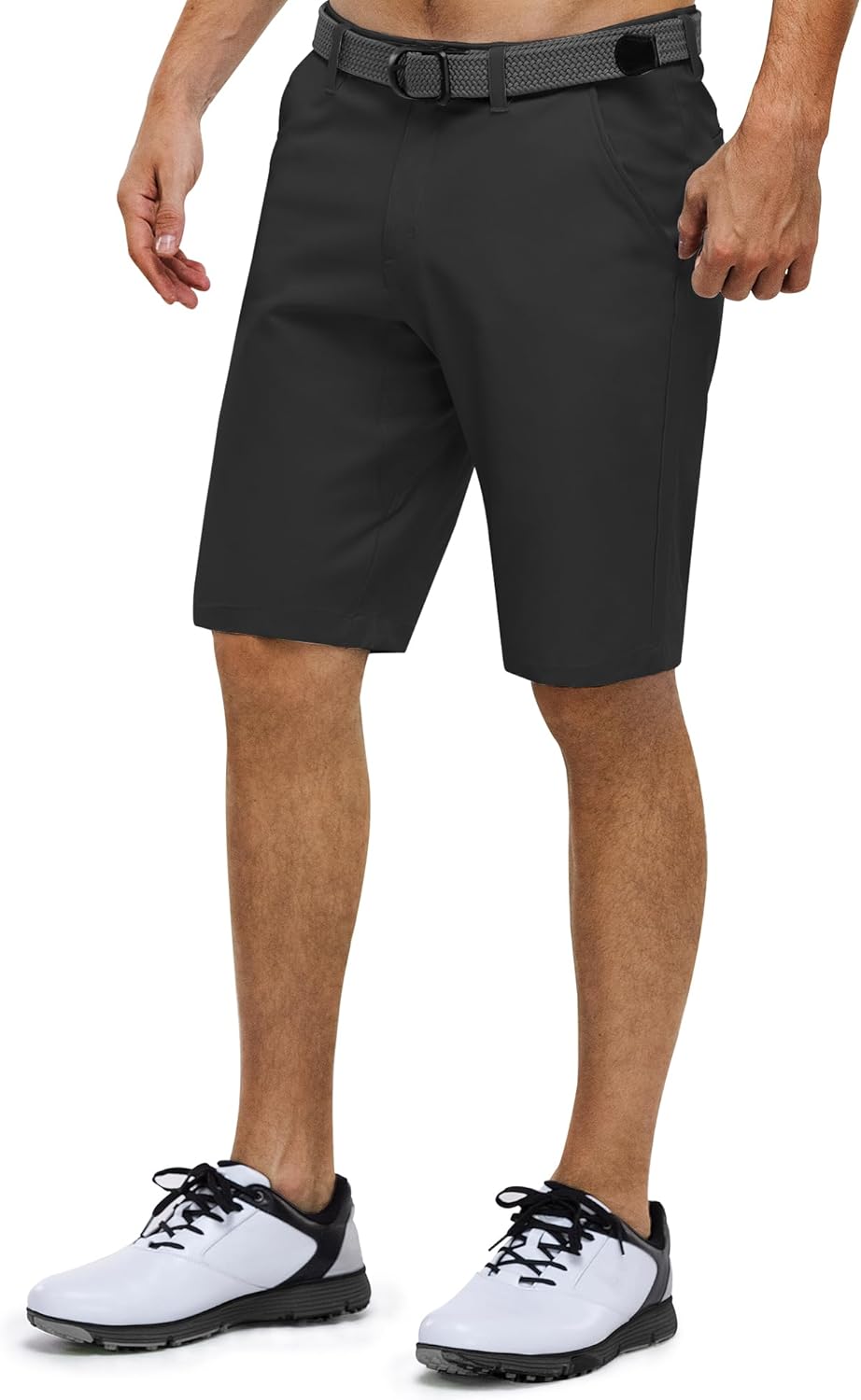 Detalle de 33,000ft Herren Golf Shorts Stretch – 11" Bermuda Shorts mit 5 Taschen, feuchtigkeitsableitend und UPF50+