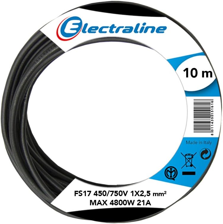 Detalle 2 de Electraline 13151 Cavo Unipolare FS17 10 m 2,5 mm²