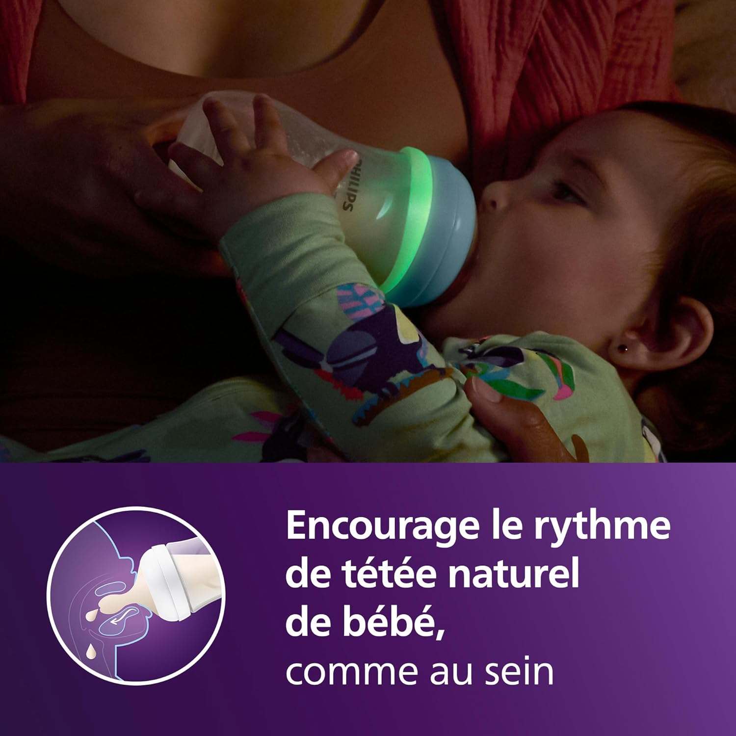 Thumbnail 1 de Philips Avent Natural Response Pack nuit SCD838/17 – biberon 260 ml avec tétine débit moyen (3)