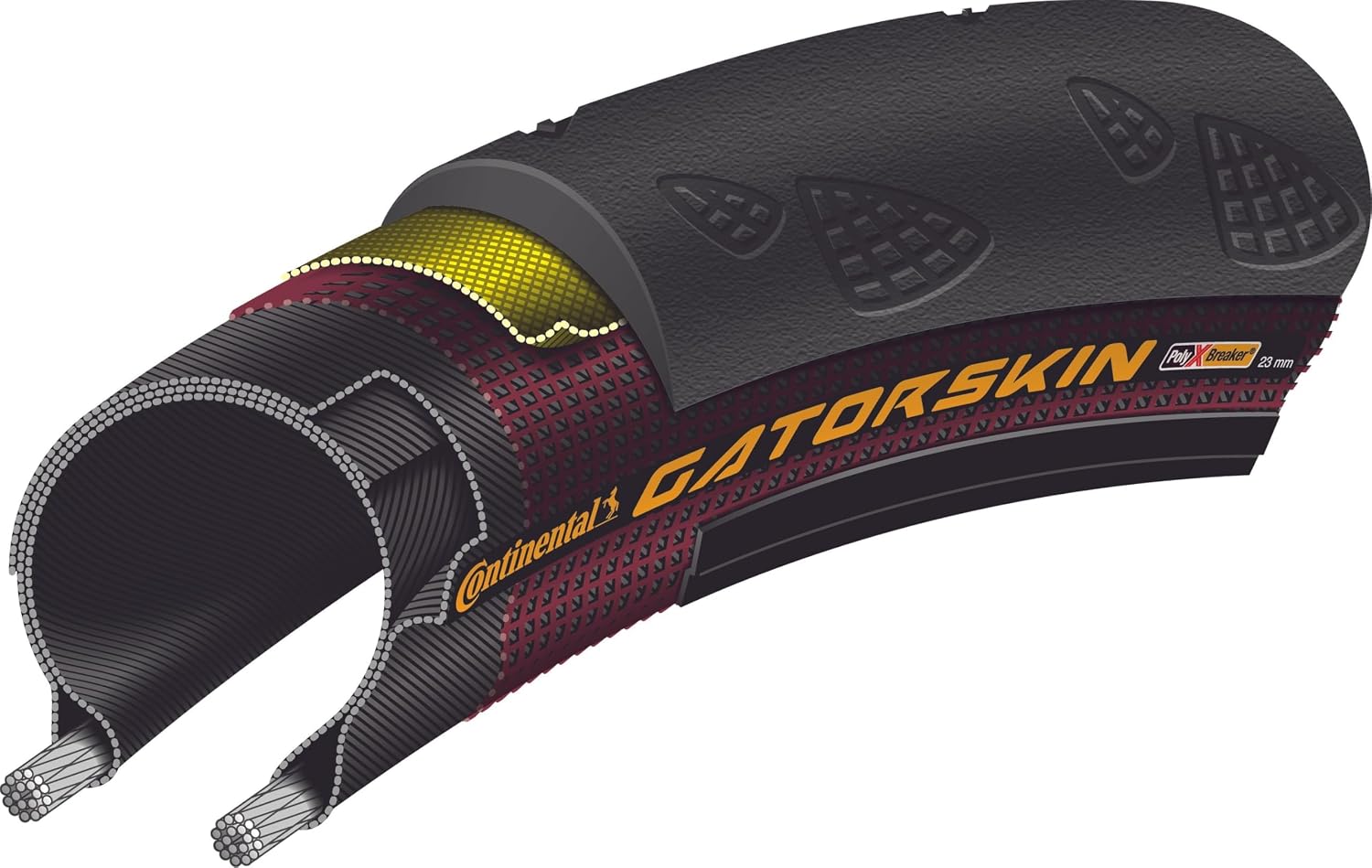 Detalle de Continental Gatorskin 700C x 25C – opona szosowa z ochroną DuraSkin