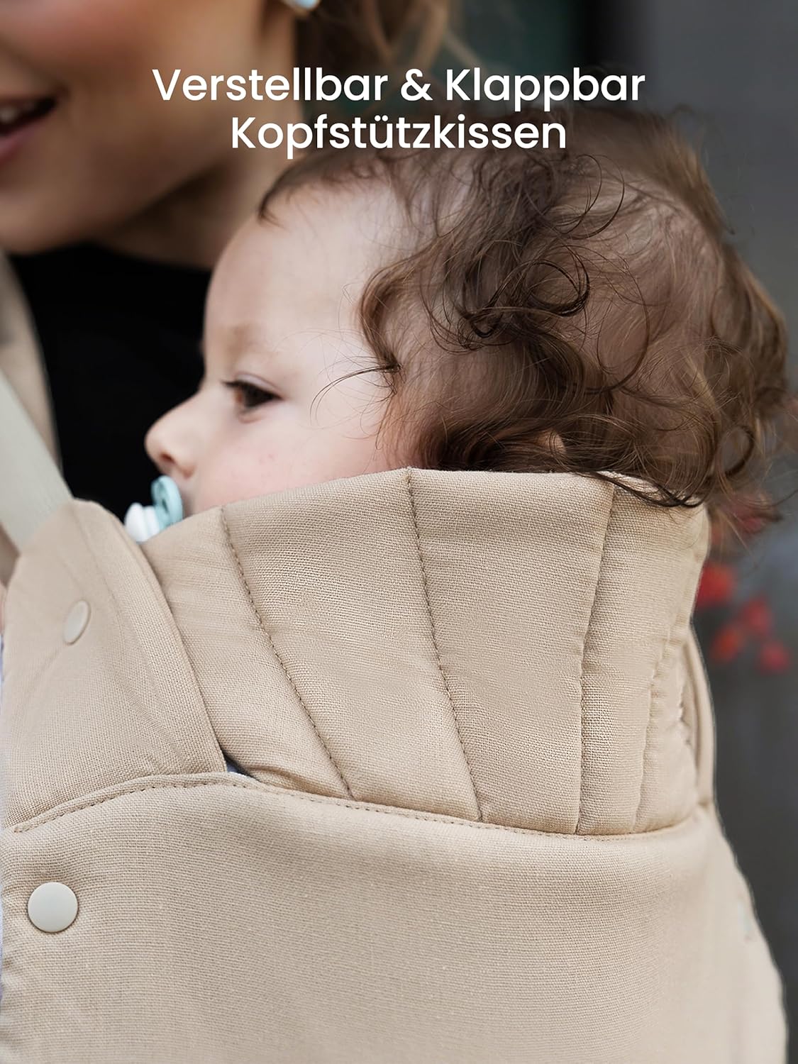 Thumbnail 3 de Grownsy Babytrage mit Ein-Klick-Schnalle und Kopfstütze (3–20 kg) – khaki