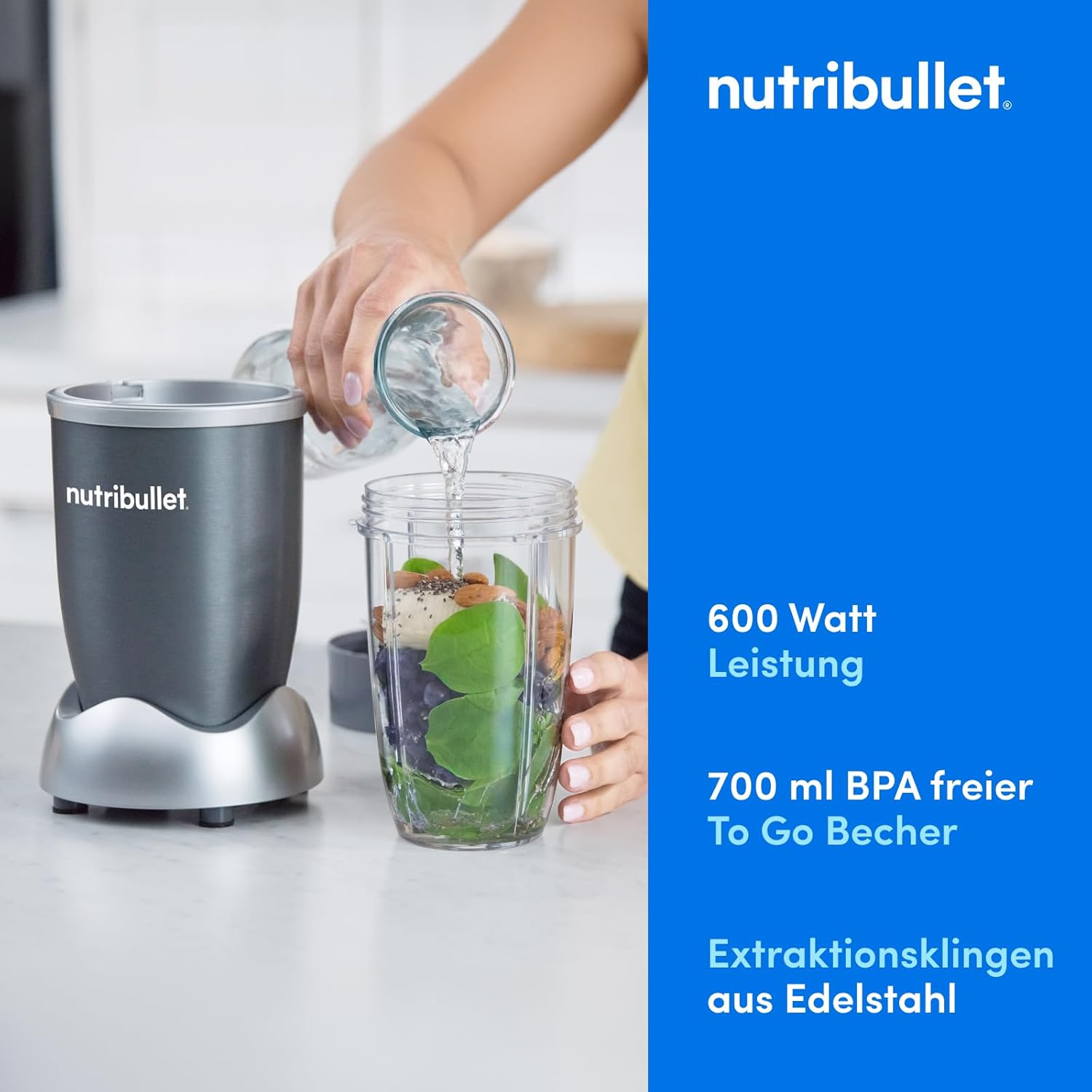 Detalle 2 de Nutribullet Original Mixer 600 W, NB603DG