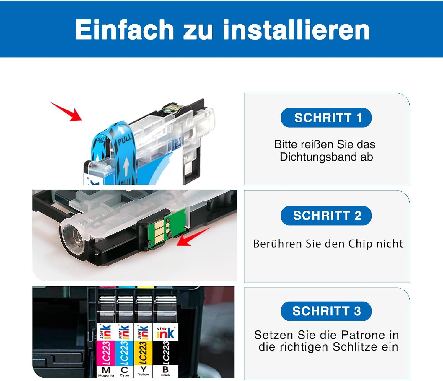 Thumbnail 5 de Starink LC223 XL kompatible Druckerpatronen im 15er Set für Brother LC223XL