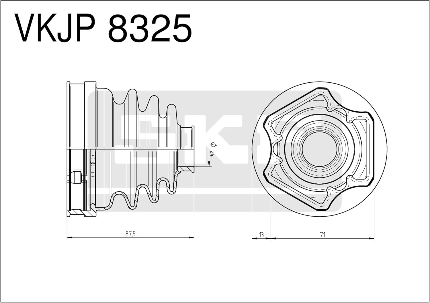Thumbnail 3 de SKF VKJP 8325 Kit de soufflet de transmission