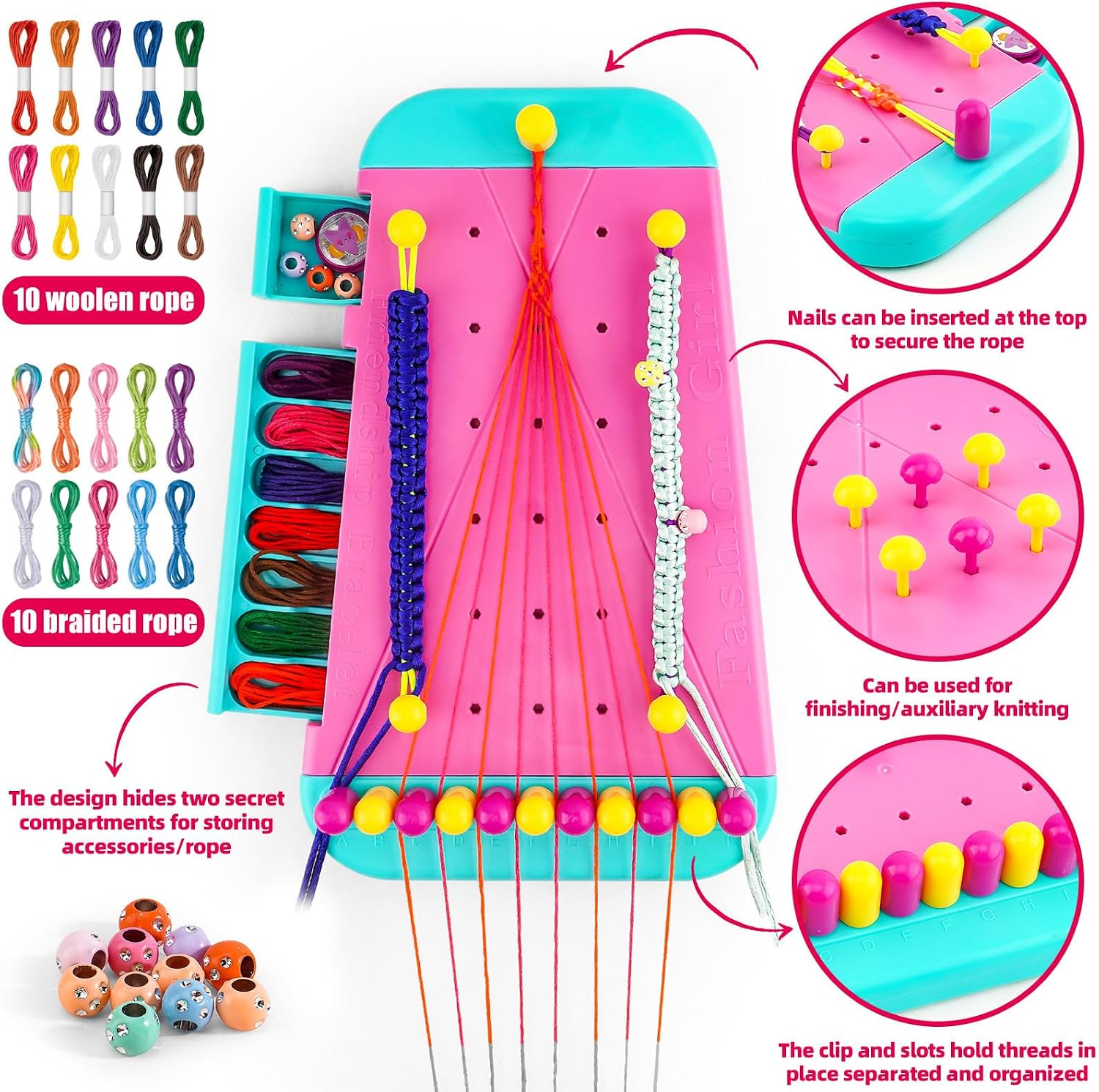 Thumbnail 1 de Yebebao Friendship Bracelet Making Kit – Creative DIY Craft for Girls aged 5–12