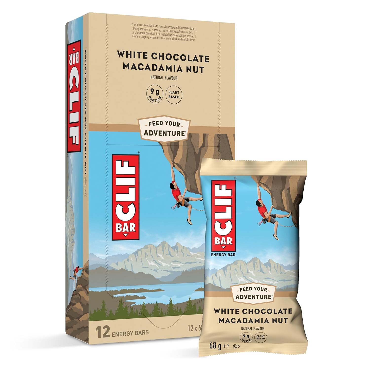 Detalle de CLIF BAR White Chocolate Macadamia Nut 9g Protein