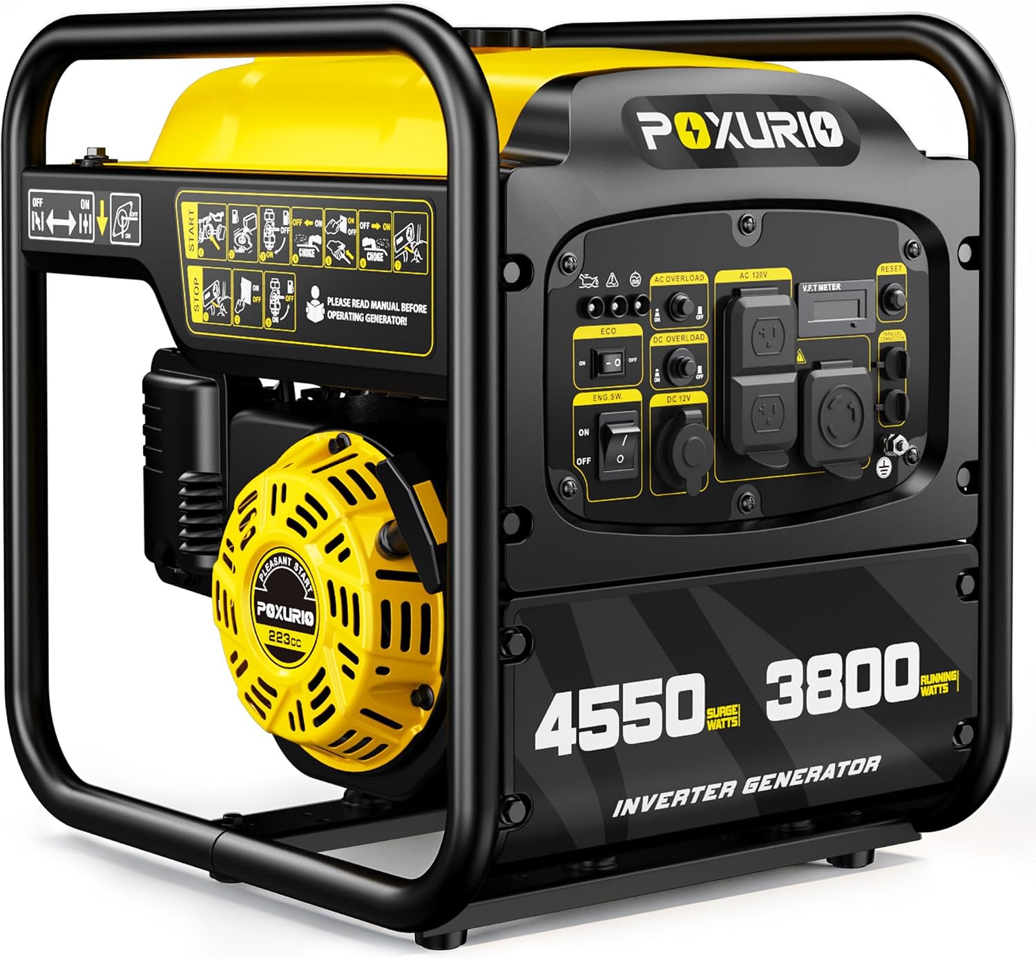 Detalle de POXURIO portable inverter generator 4550 watts