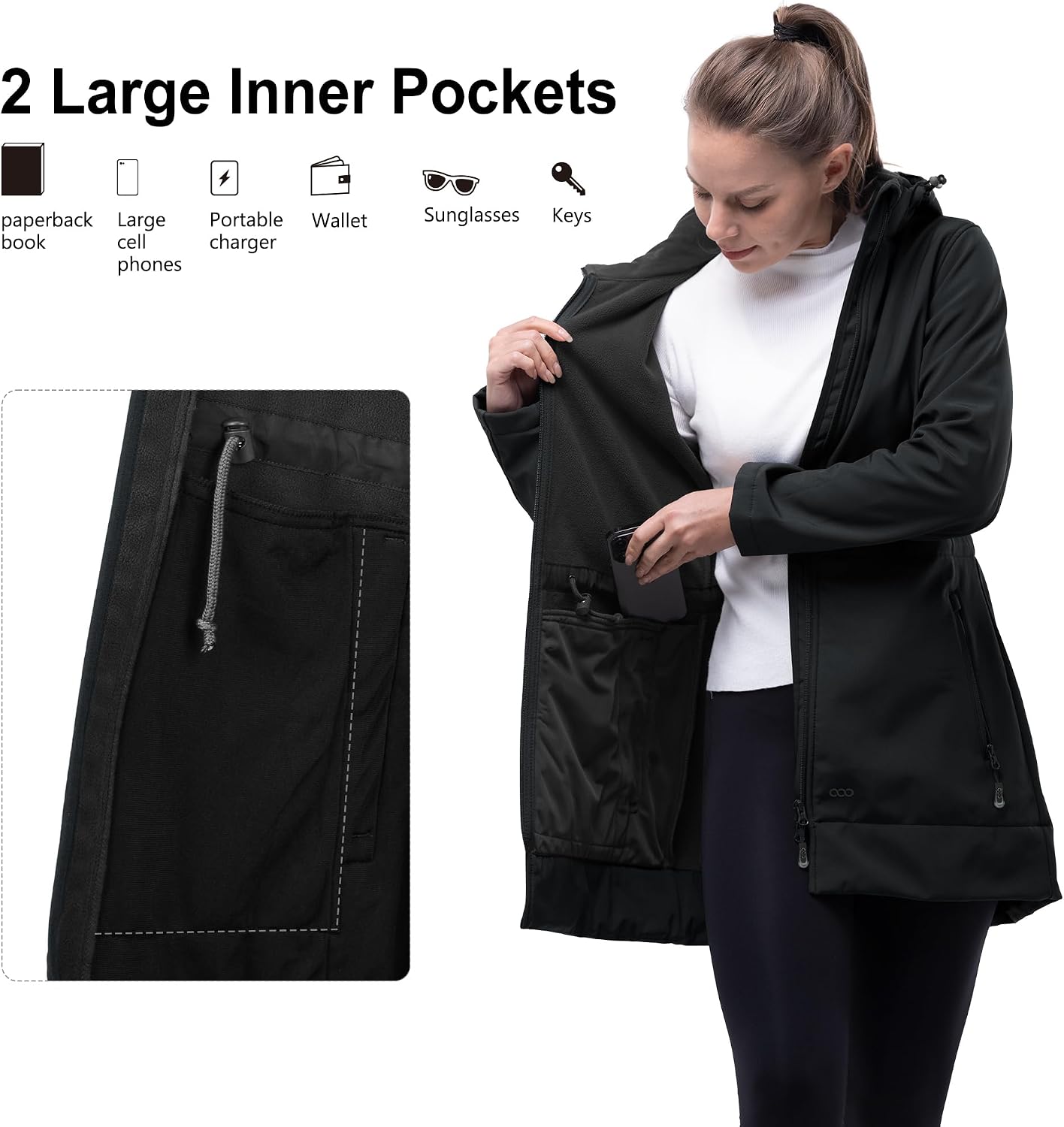 Detalle de 33,000ft Women’s softshell jacket with hood