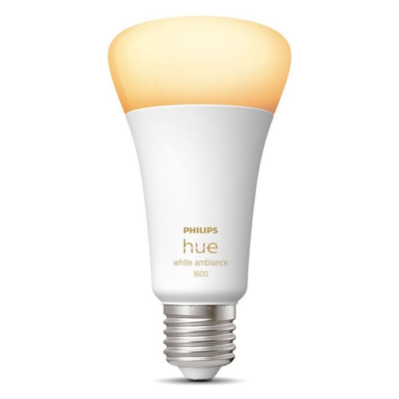 Detalle de Philips Hue White Ambiance Bombilla LED 13W E27: luz blanca cálida a fría para espacios amplios