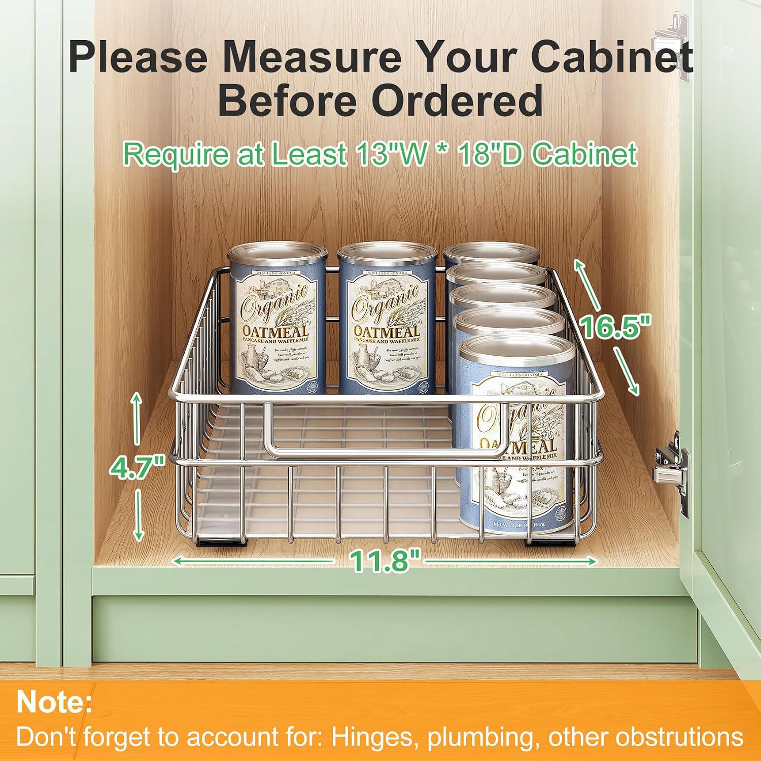 Detalle 2 de Pull out Cabinet Organizer 60 lb