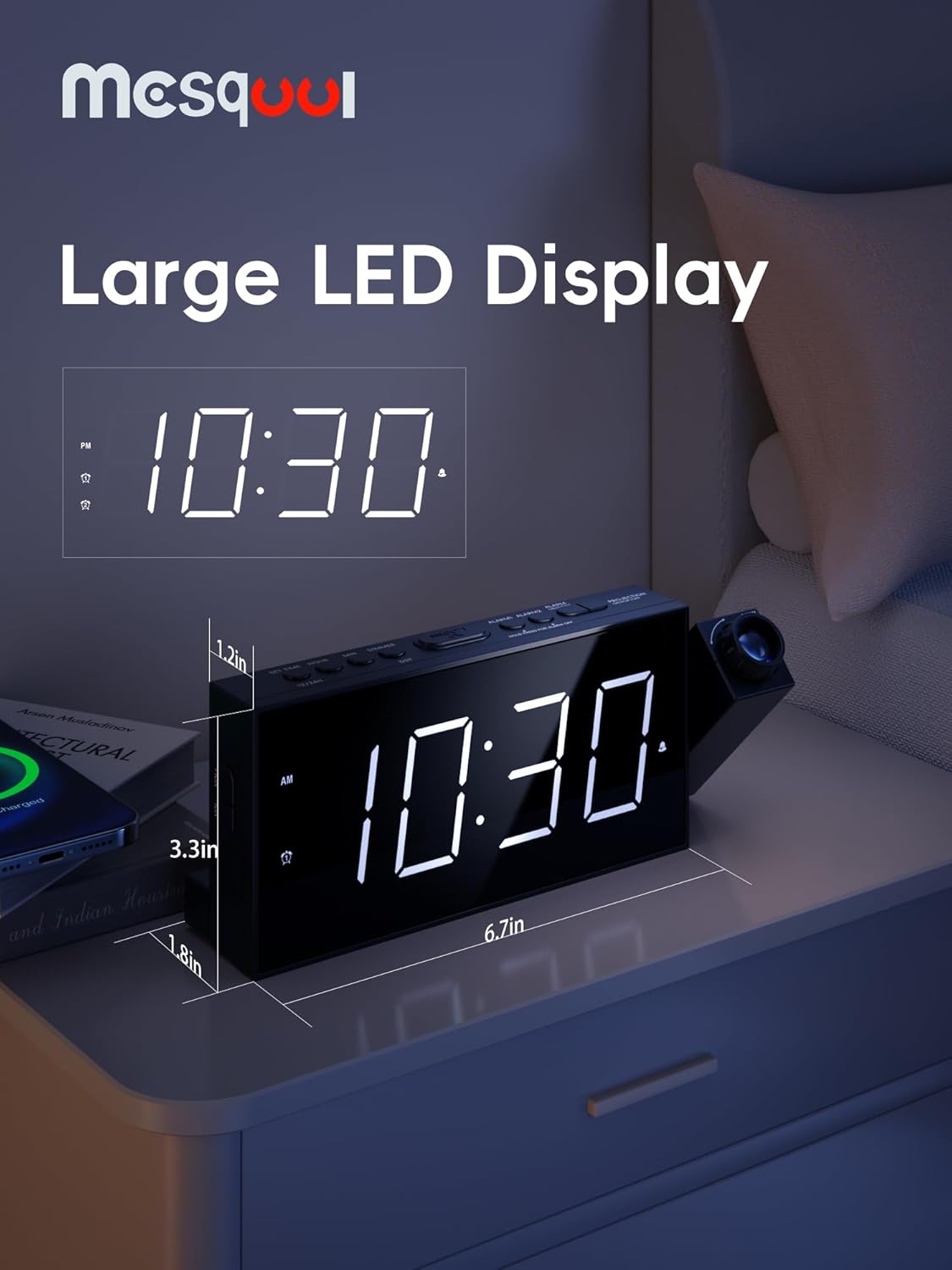 Thumbnail 2 de Projektionswecker Schlafzimmer 7" LED Anzeige