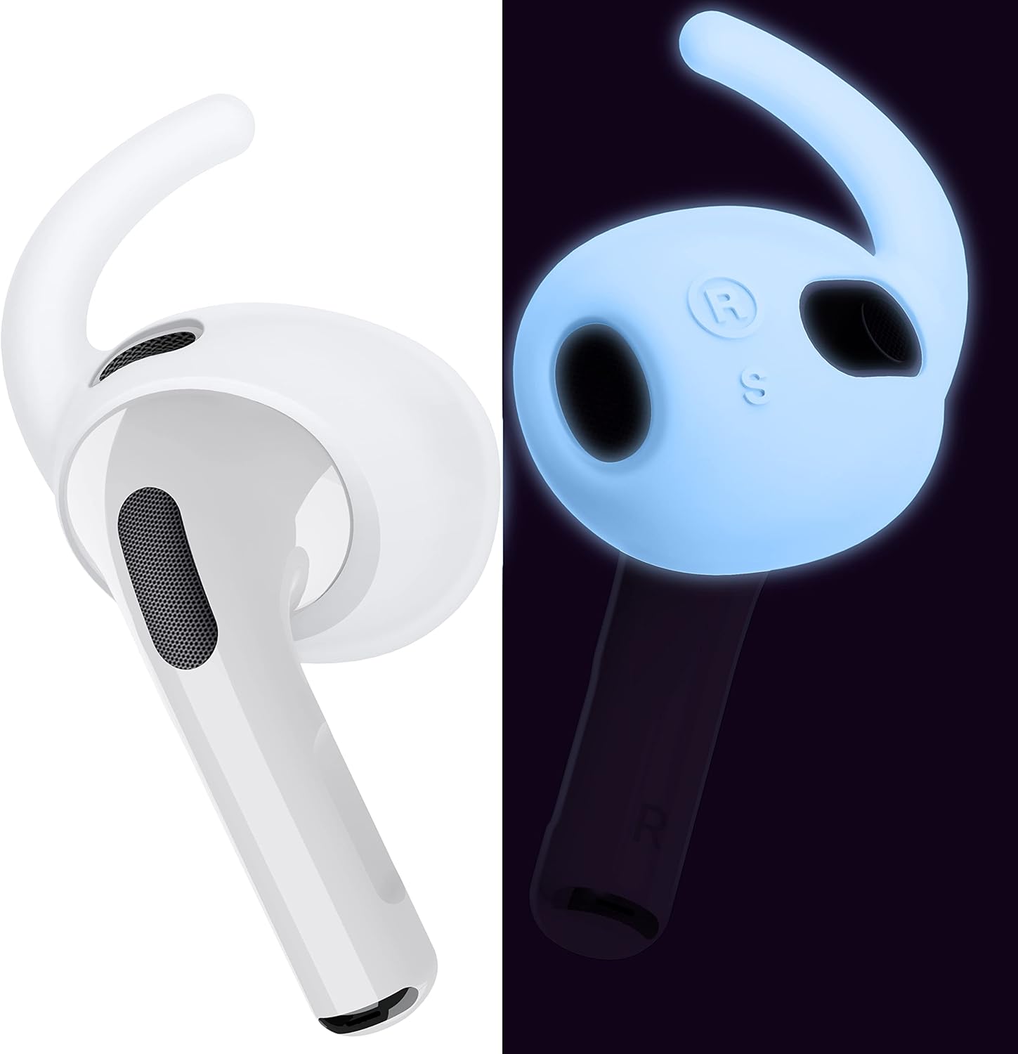 Thumbnail 1 de elago 4 paires d’ear hooks (crochets) de remplacement pour AirPods 3, avec pochette de rangement – embouts antidérapants