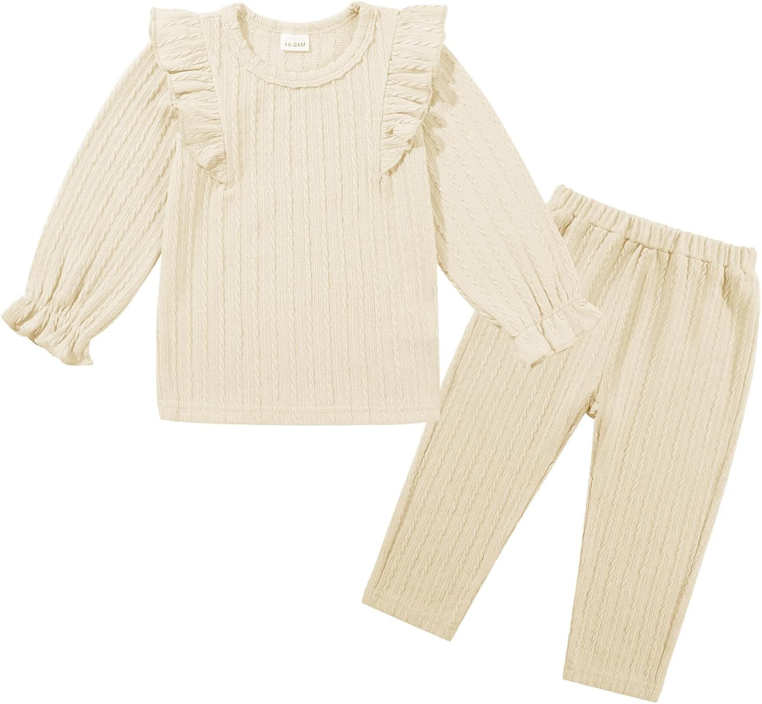 Thumbnail 6 de Valcatch Baby Girls Clothes Set 2 Piece: Ruffle Long Sleeve T-Shirt & Trousers