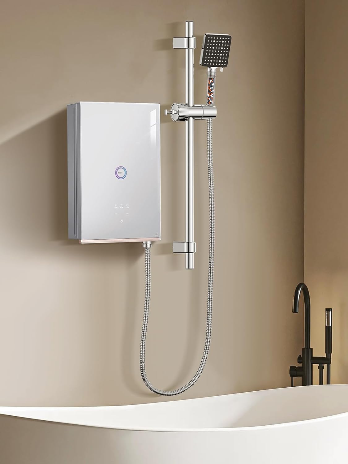 Thumbnail 6 de YEAUPE PRO Square High Pressure Shower Head with Filter, 1.6m Hose – 6 Modes