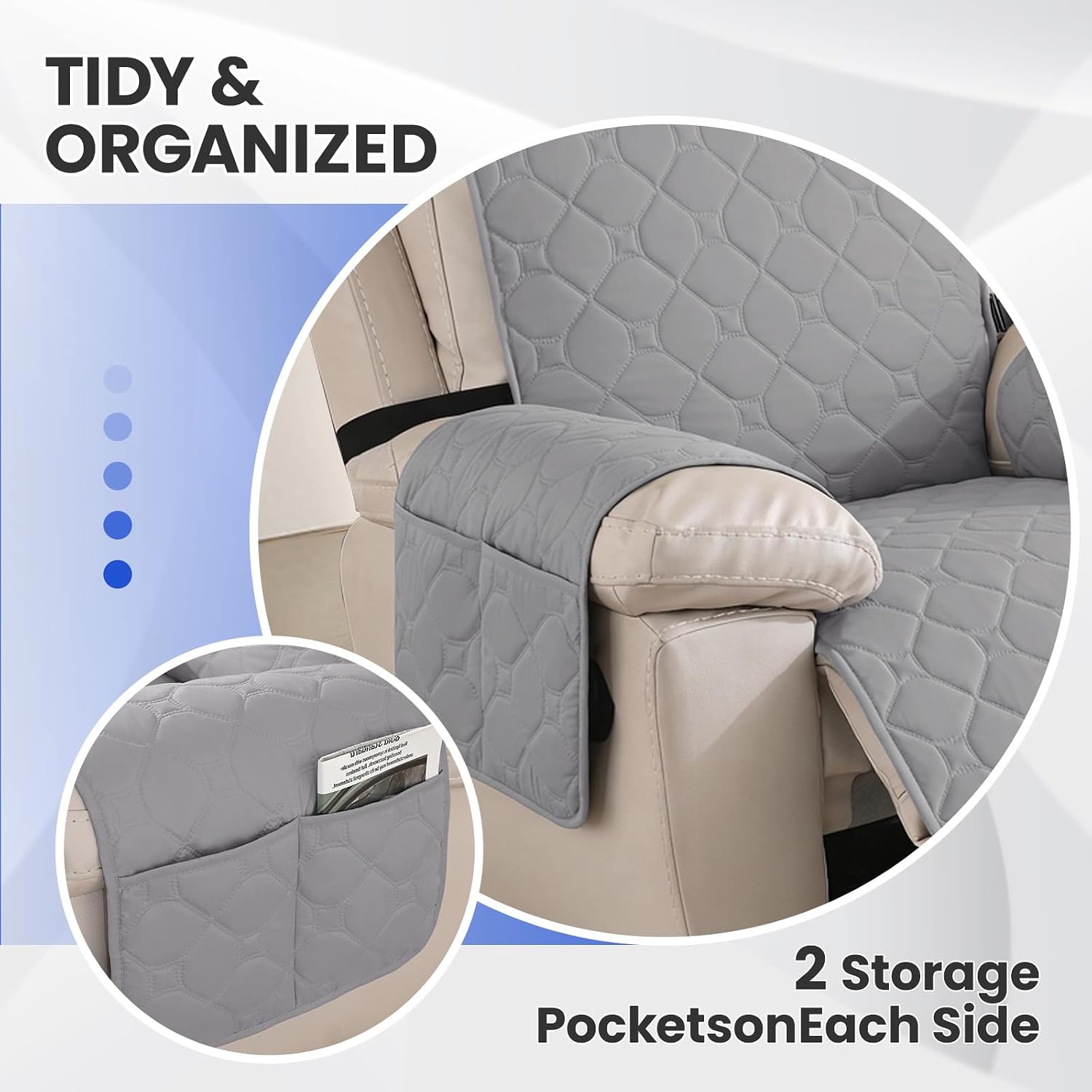 Thumbnail 6 de Ystyle Funda Sillón Relax Reclinable 1 Plaza Gris claro