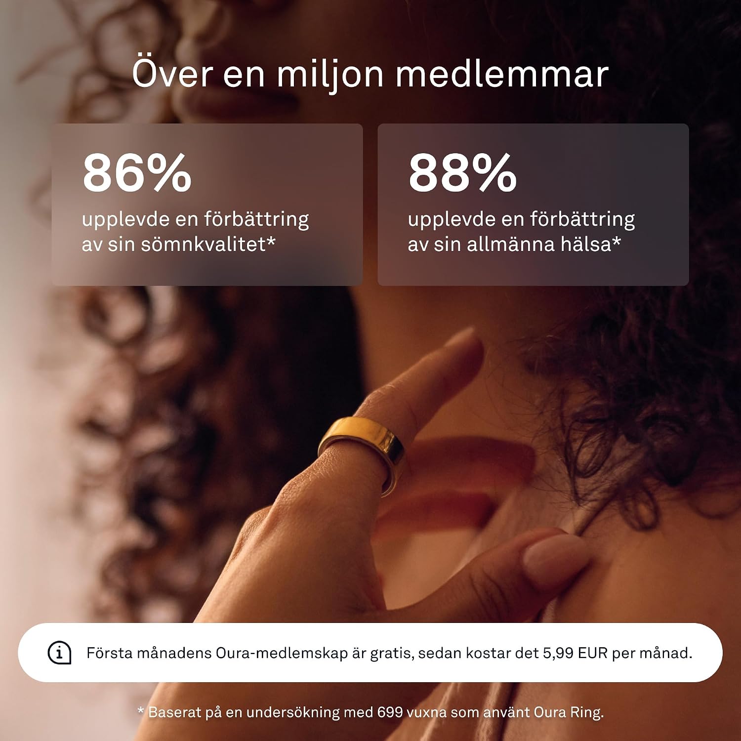 Thumbnail 6 de Oura Ring 4 smart ring i titan, Gold, storlek 7 och upp till 8 dagars batteritid