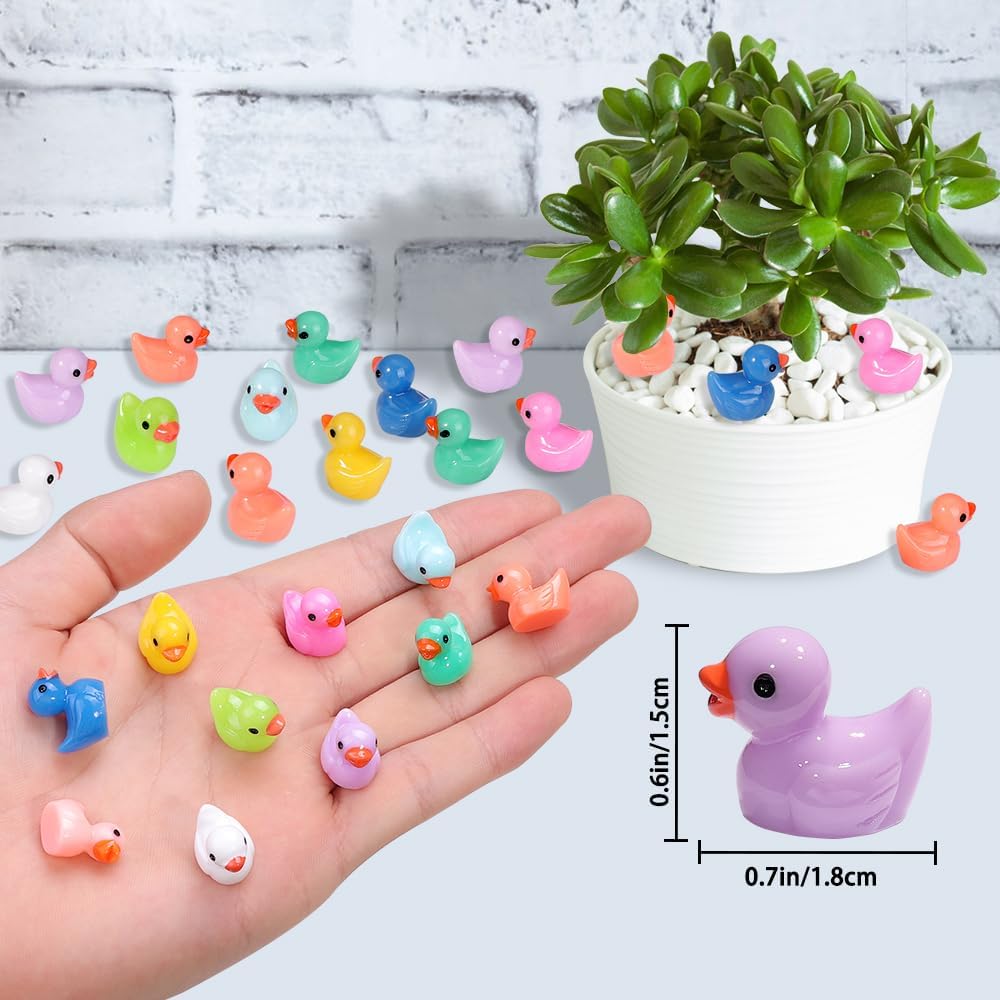 Detalle de DULEFUN 200pcs Tiny Ducks bulk miniatures