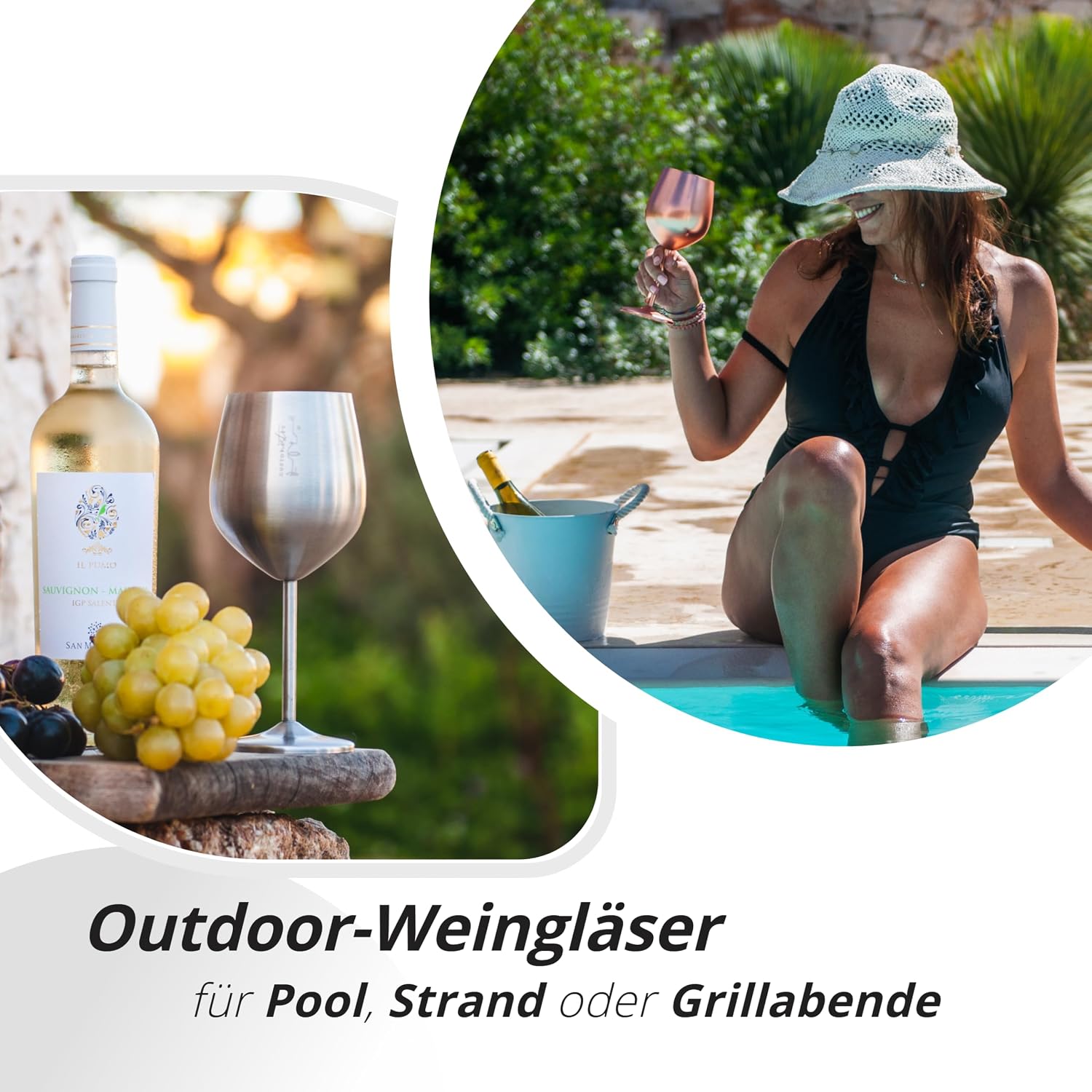 Detalle 2 de Gusto Nostro Weinglas 540 ml Edelstahl