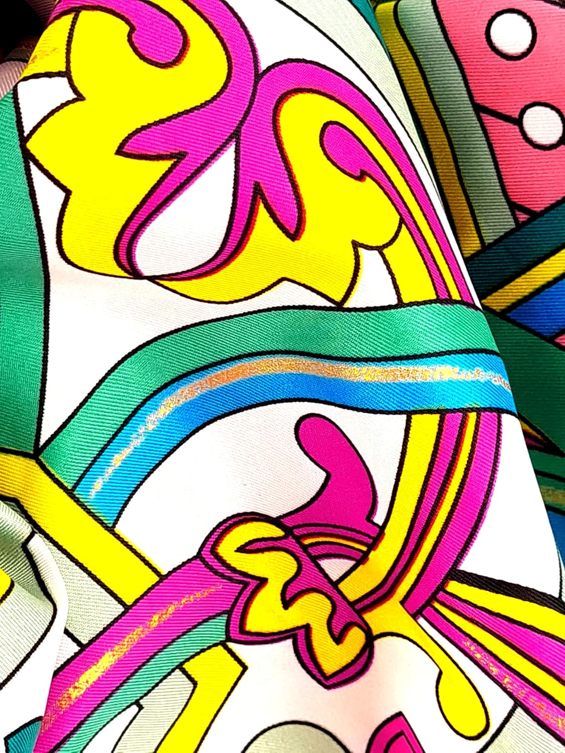 Detalle de GLORIS Damen Tuch Schal mit auffälligem buntem Muster – vielseitiges Halstuch aus Viskose (135 x 135 cm)