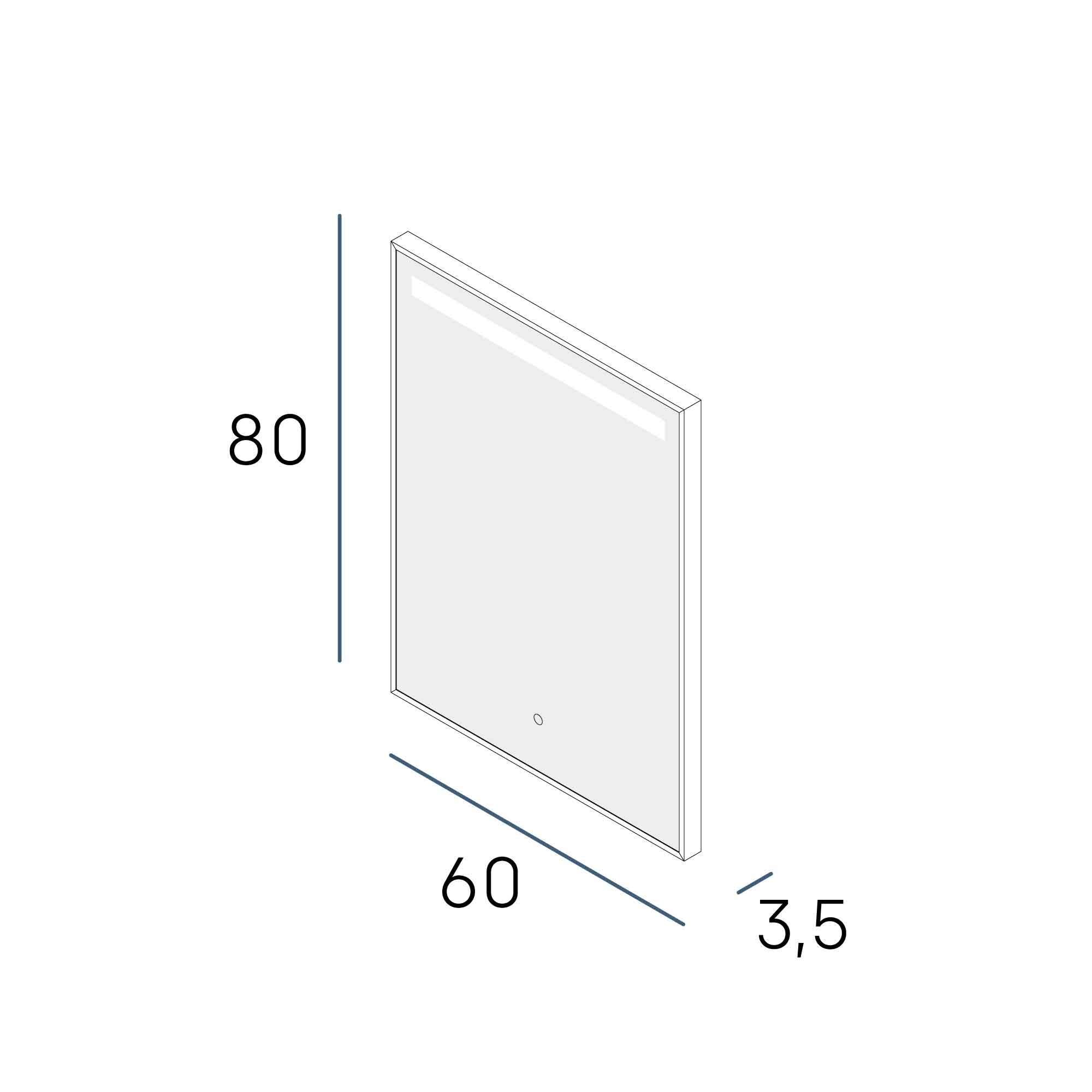 Thumbnail 1 de Manillons Torrent Line PLUS espejo baño LED 60 cm