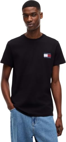Detalle 2 de Tommy Jeans TJM Slim 2Pack ESS Flag tee EXTDM0DM22143, pack de 2 camisetas multicolor