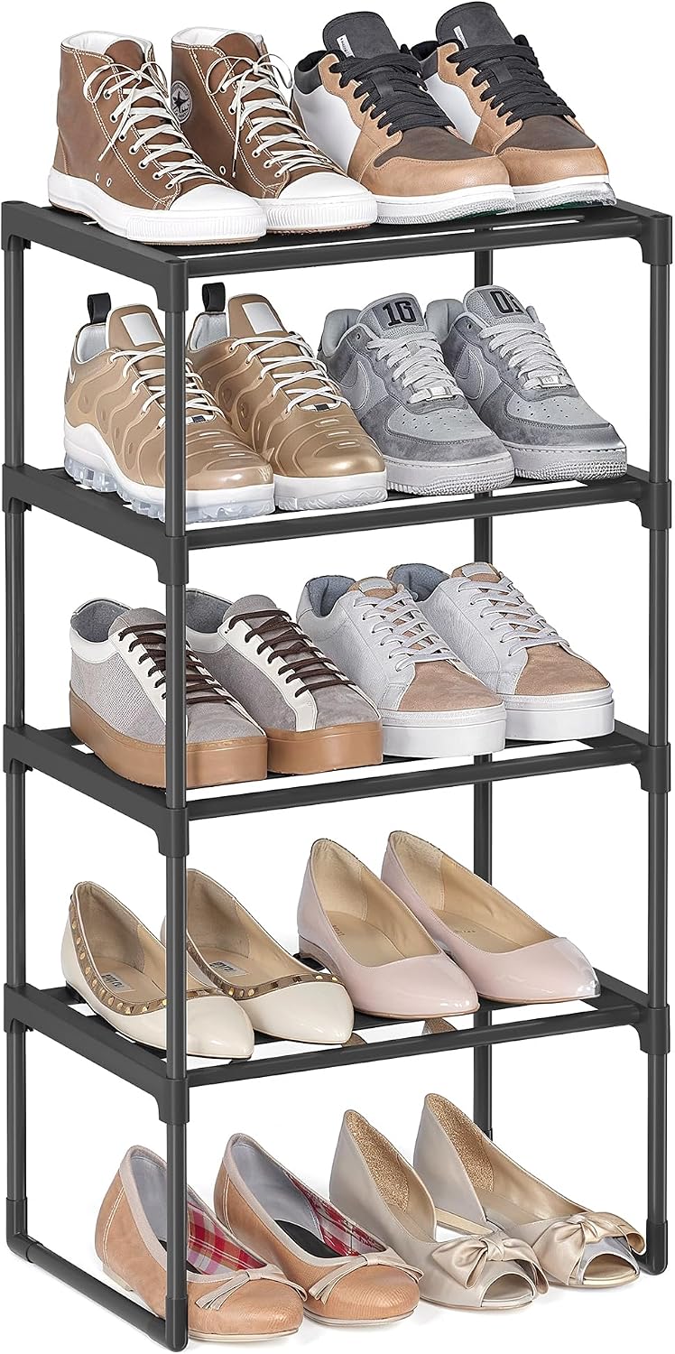 Thumbnail 2 de SONGMICS DEKY LSA303G01 3-laags schoenenrek met metalen buizen, grijs