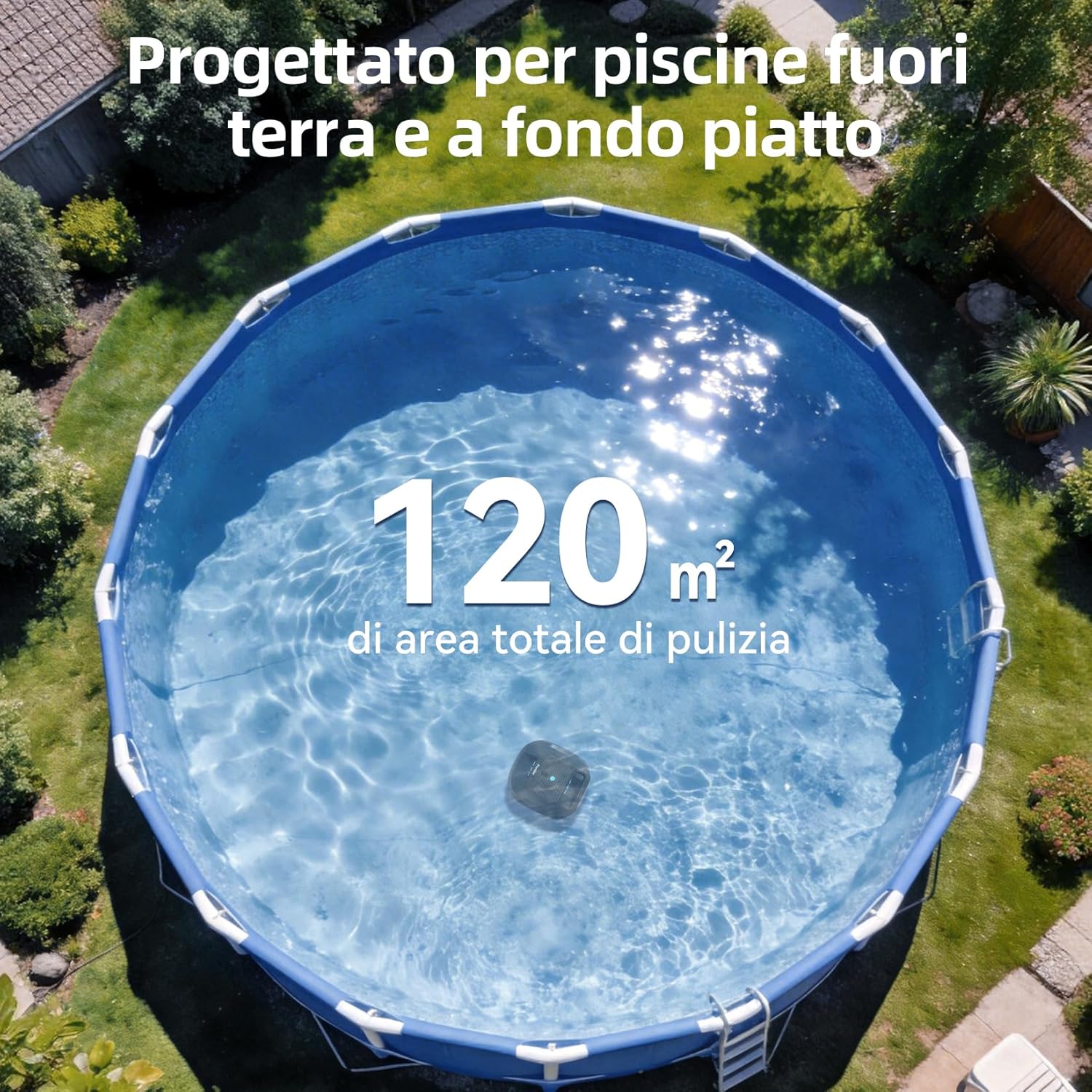 Detalle de Pondee X1 Robot Piscina Senza Fili: pulizia autonoma per piscine fino a 120 m²